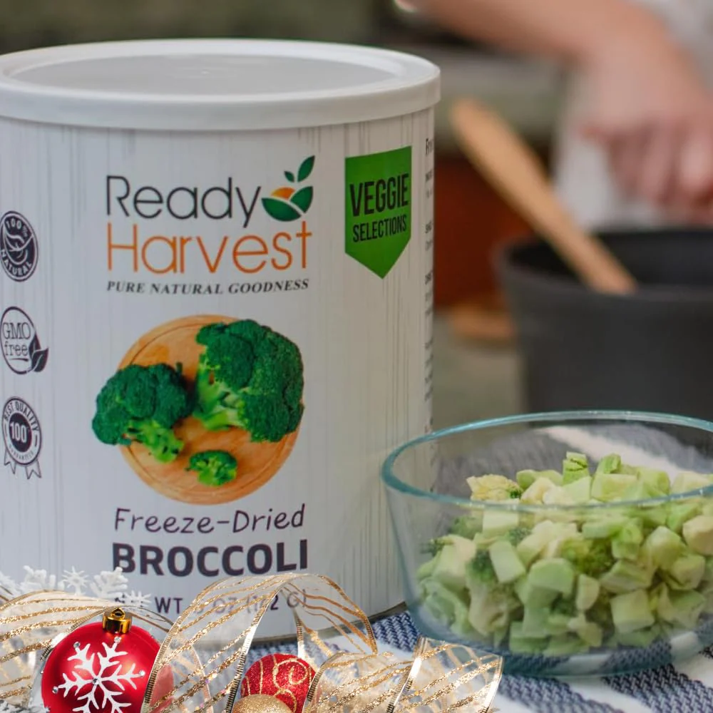 Ready Harvest Freeze-Dried Broccoli Florets - 30 Year Shelf Life - Six #10 Cans - Image 6