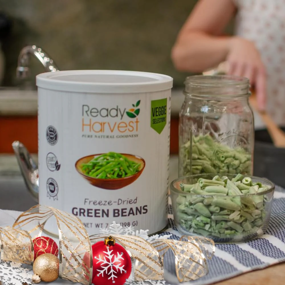 Ready Harvest Freeze-Dried Green Beans - 30 Year Shelf Life - #10 Can - Image 2