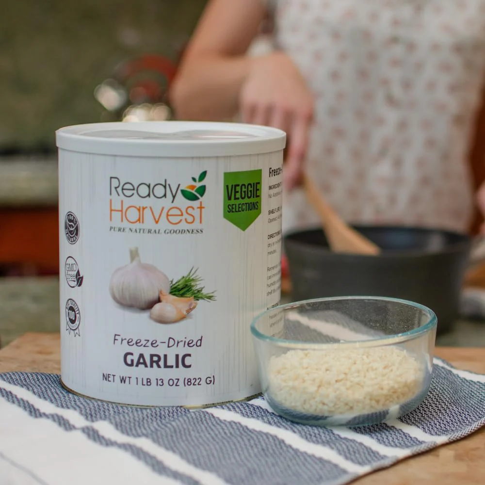 Ready Harvest Freeze-Dried Garlic - 25 Year Shelf Life - #10 Can - Image 3