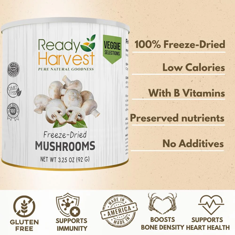 Ready Harvest Freeze-Dried Mushrooms - #10 Can - Image 4
