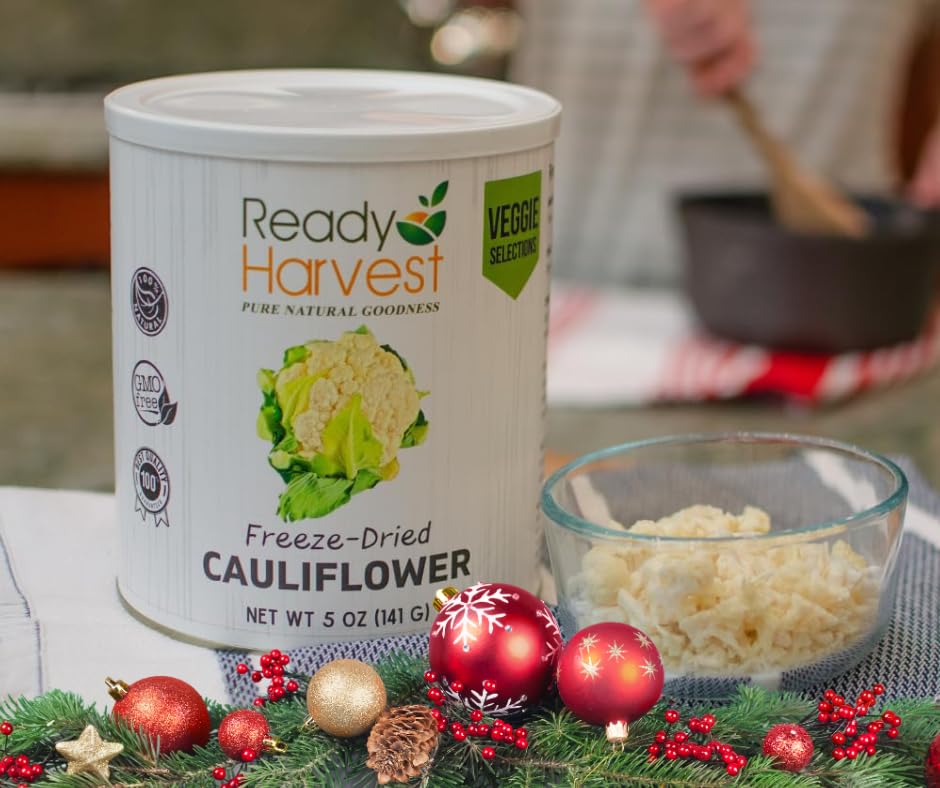 Ready Harvest Freeze-Dried Cauliflower - 30 Year Shelf Life - Six #10 Cans - Image 6