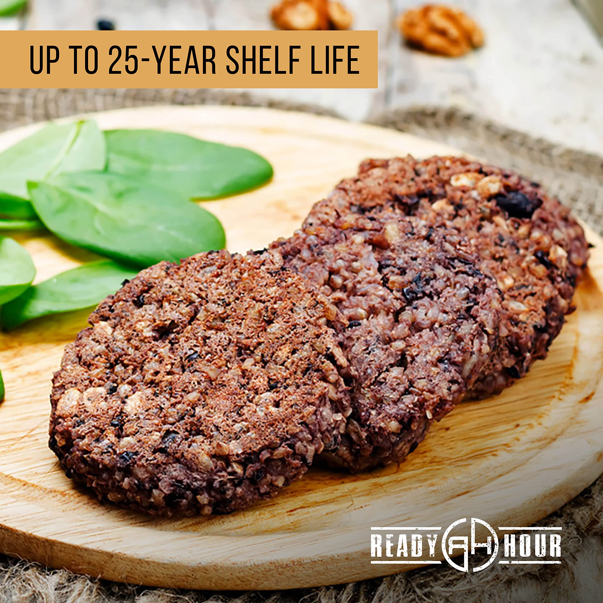 Ready Hour Black Bean Burger Mix - 10 Resealable Pouches - 60 Servings - Image 2