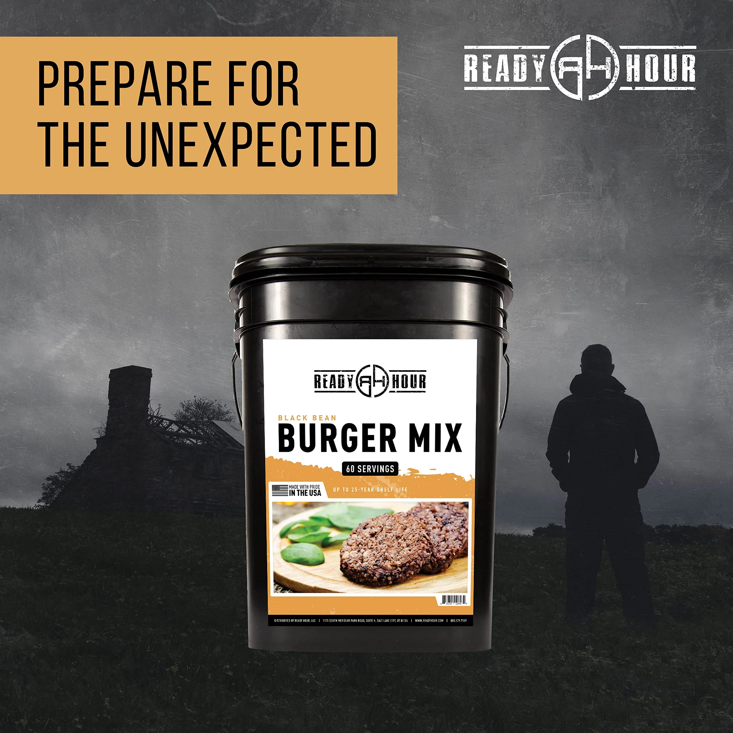 Ready Hour Black Bean Burger Mix - 10 Resealable Pouches - 60 Servings - Image 3