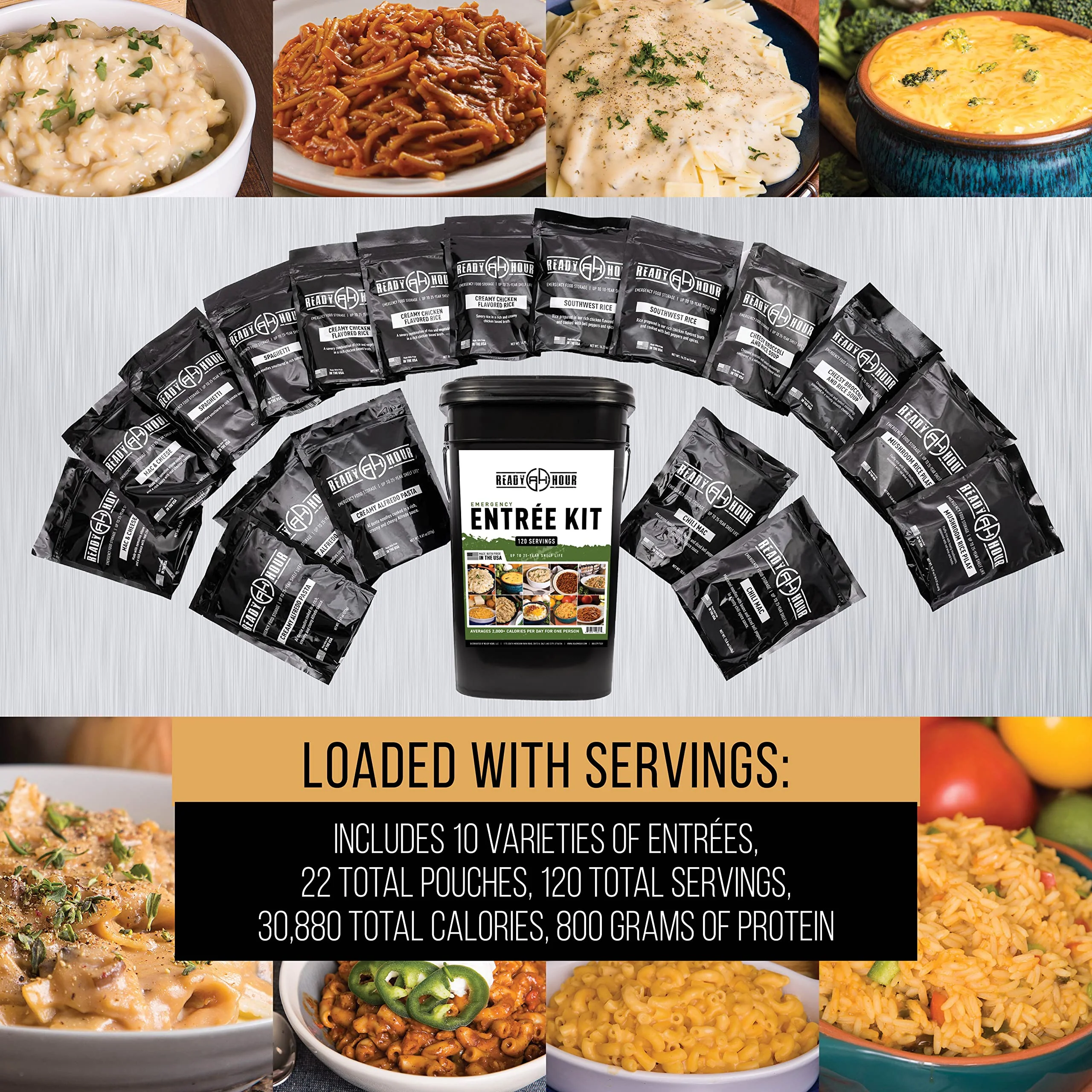 Ready Hour Emergency Meal Entrées Pail - 120 Servings - Image 4