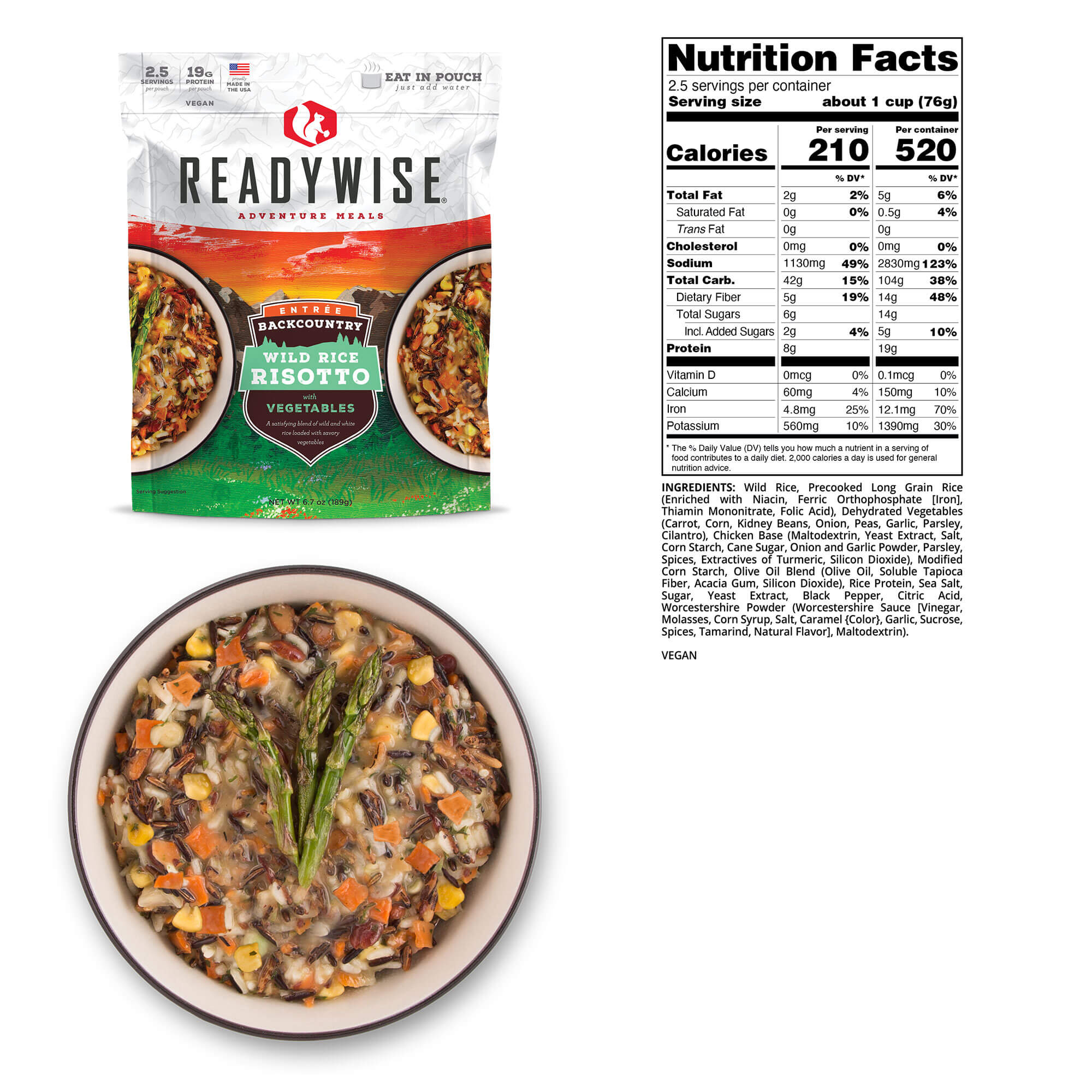 ReadyWise - Backcountry Wild Rice Risotto with Vegetables - 6 Pack - Image 3