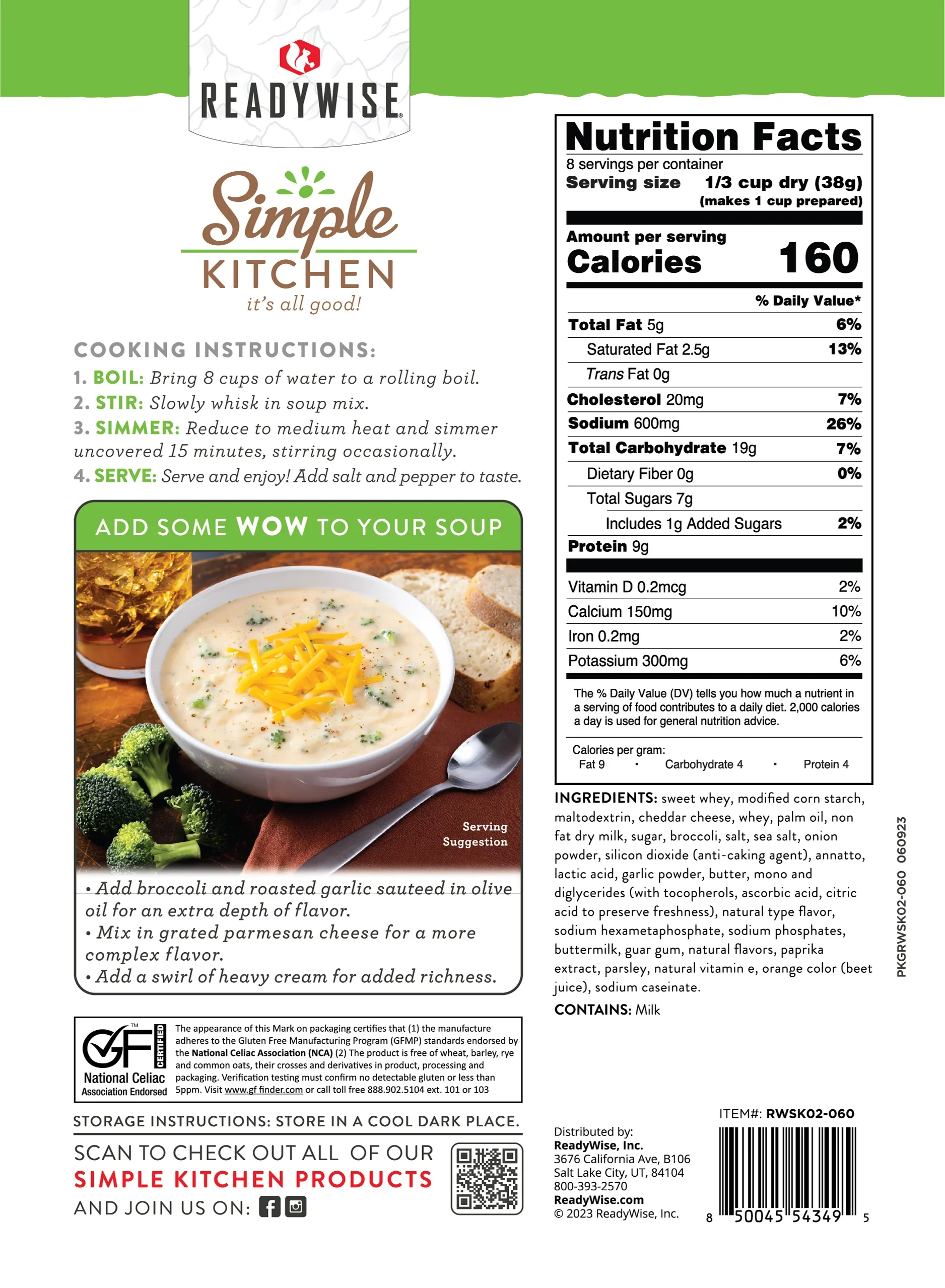 ReadyWise - Cheddar Broccoli Soup - 6 Pack - Image 2