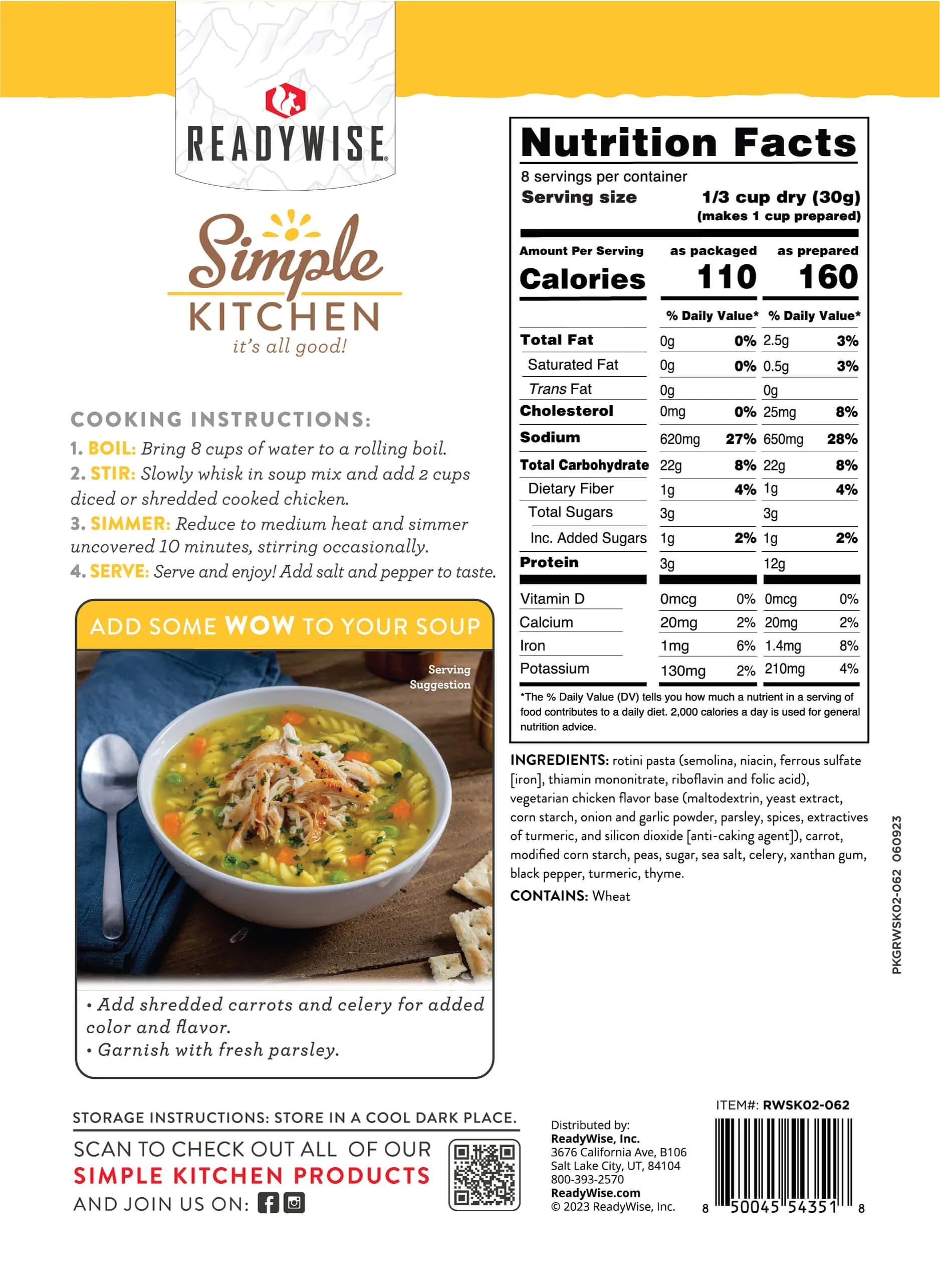 ReadyWise - Chicken Noodle Soup - 6 Pack - Image 2