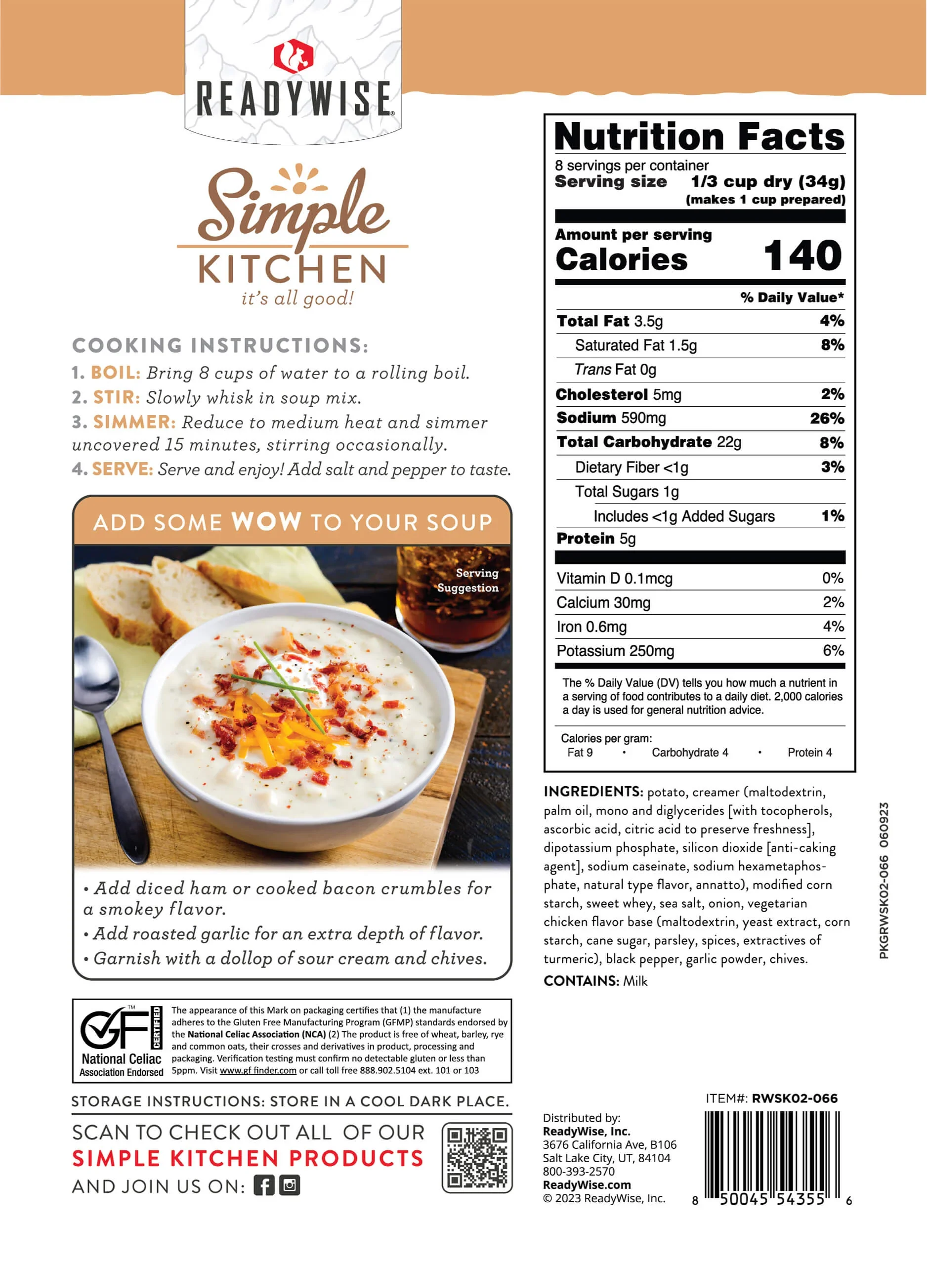 ReadyWise - Creamy Potato Soup Mix - 6 Pack - Image 2