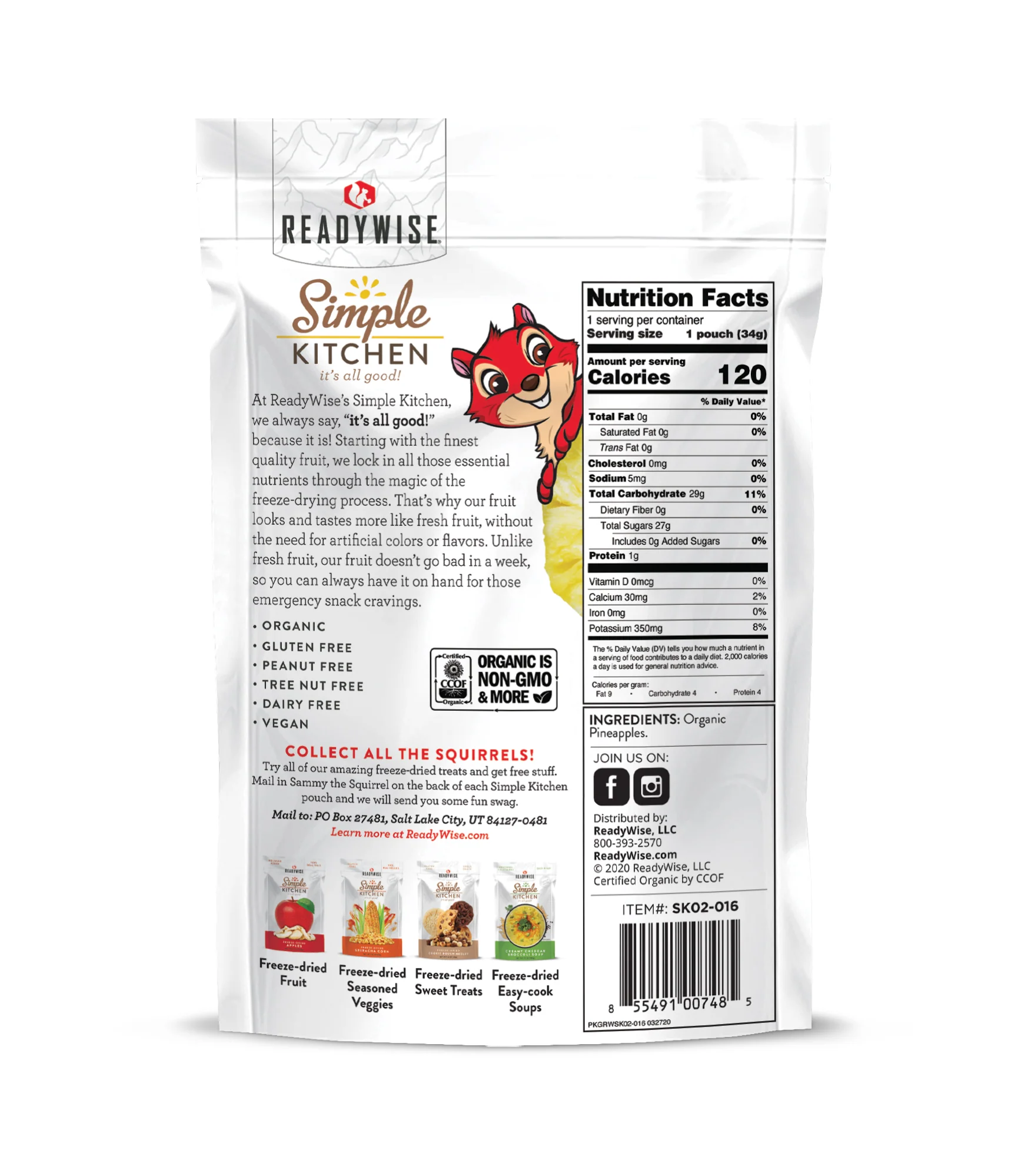 ReadyWise - Simple Kitchen Organic FD Pineapple - 6 Pack - Image 3