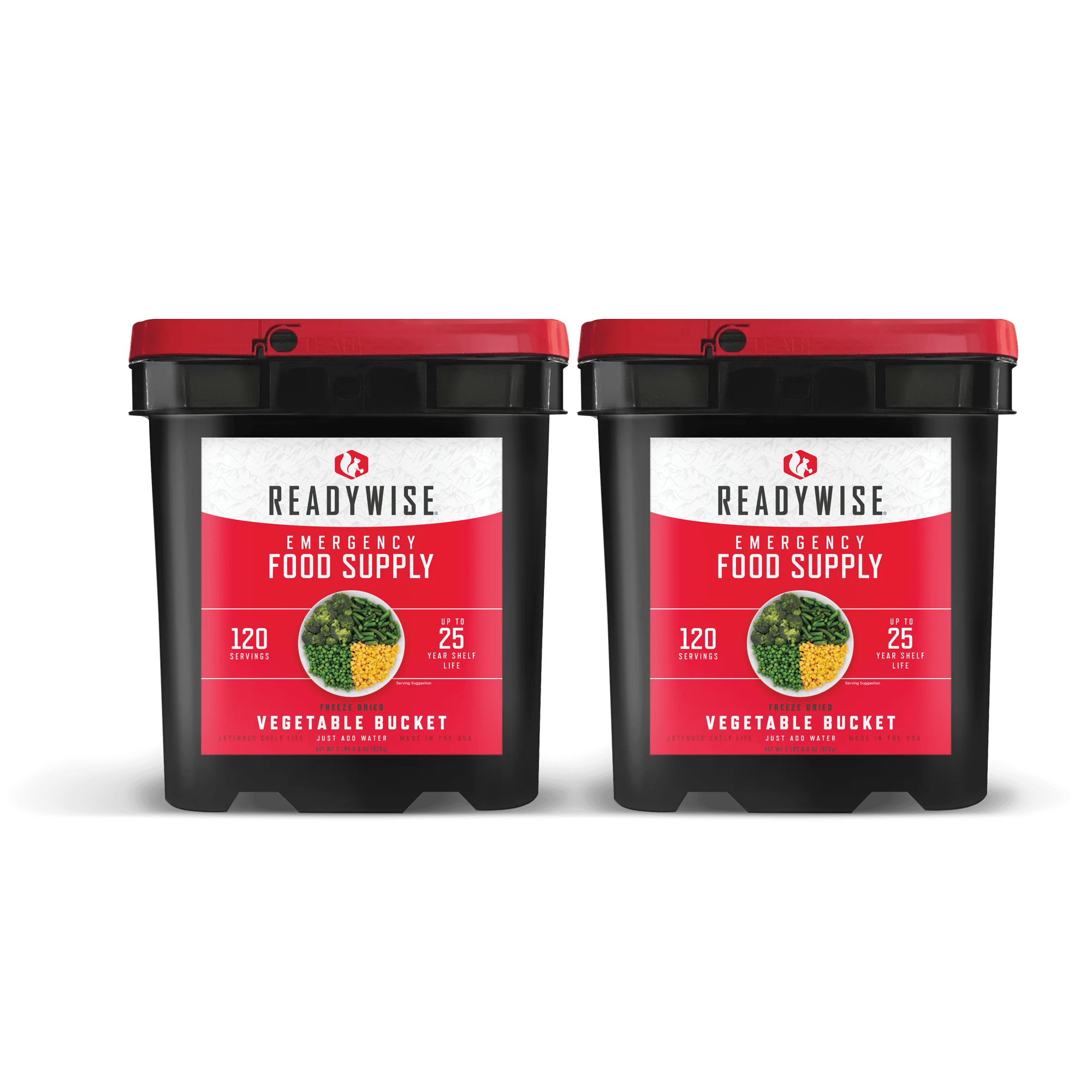 ReadyWise - 120 Serving Freeze Dried Vegetable Bucket - 2 Pack