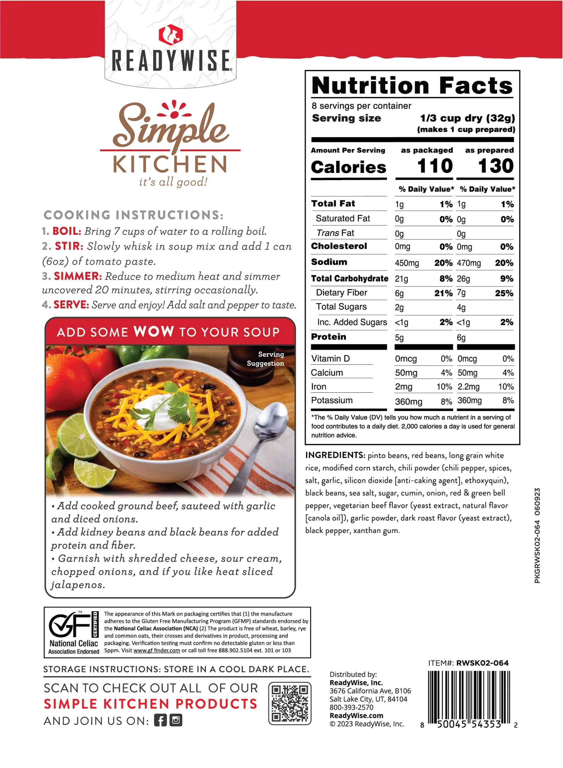ReadyWise - Hearty Chili - 6 Pack - Image 2