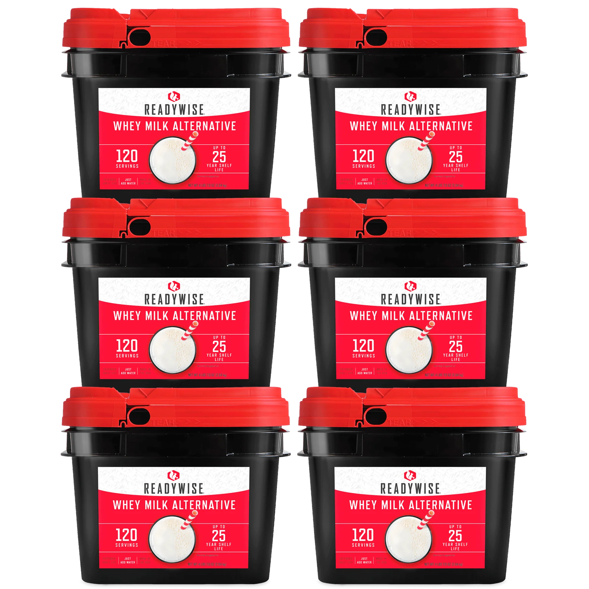 ReadyWise - 120 Serving Whey Milk Bucket - 6 Pack