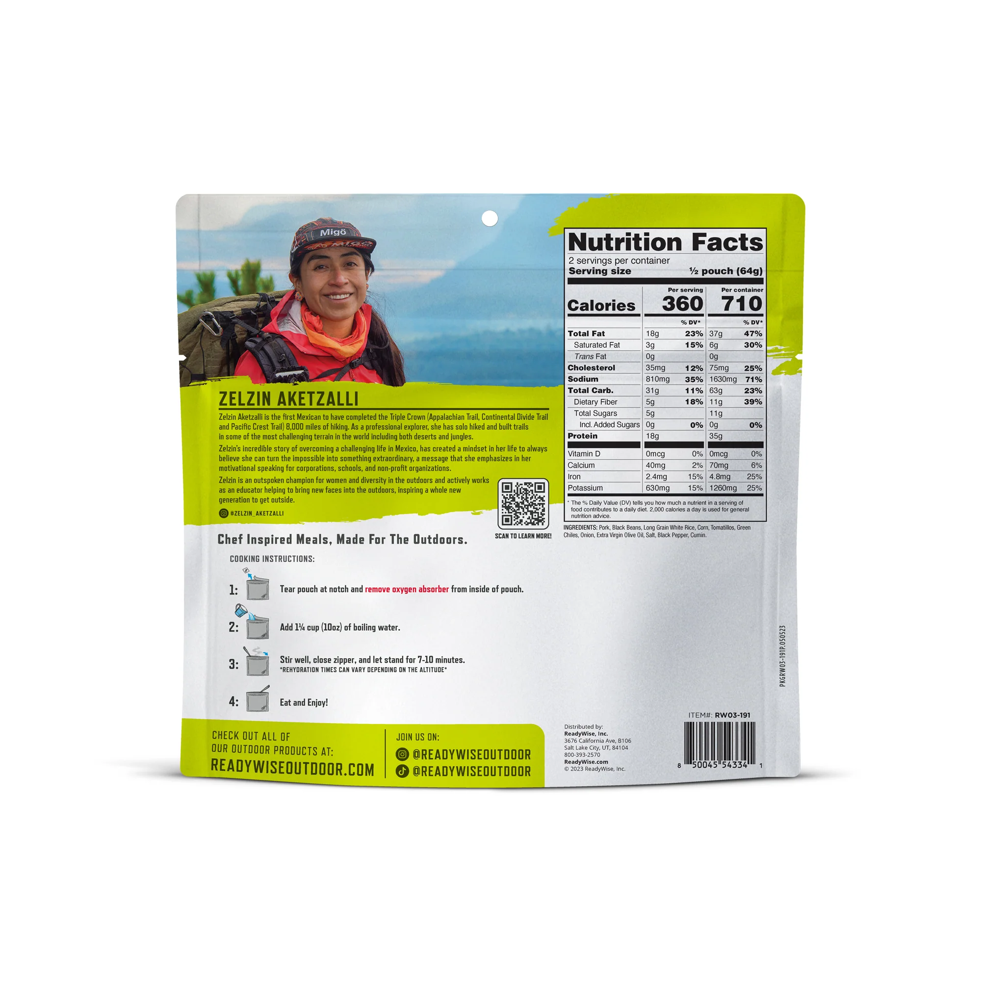 ReadyWise - Pro Adventure Meal Pork Chile Verde - 6 Pack - Image 4