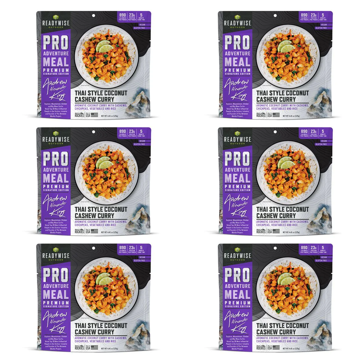 ReadyWise - Pro Adventure Meal Thai Coconut Cashew Curry - 6 Pack - Image 2