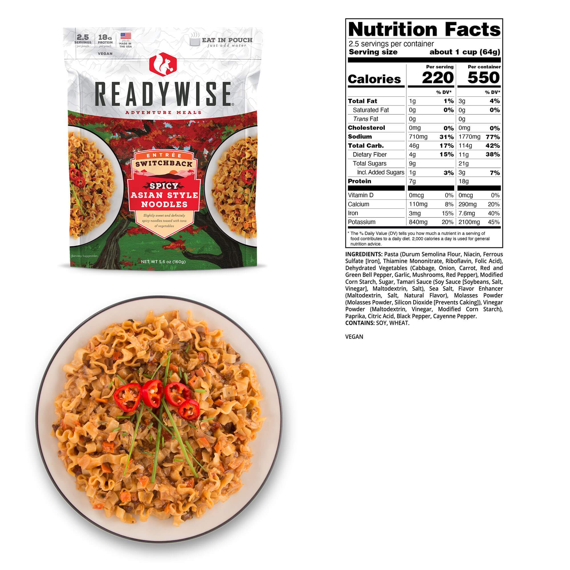 ReadyWise - Switchback Spicy Asian Style Noodles - 6 Pack - Image 3