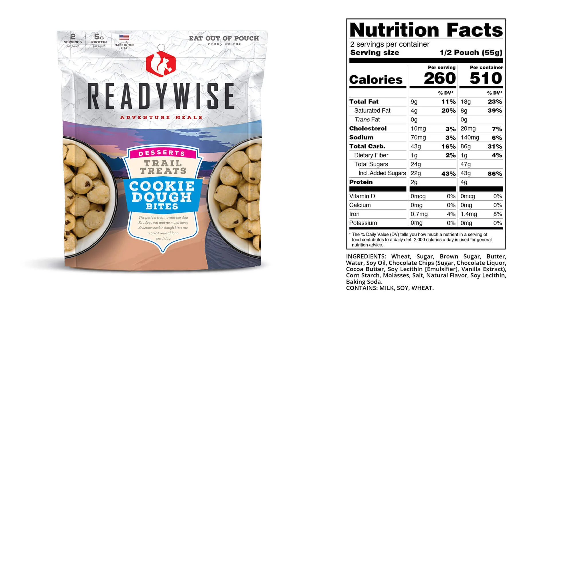 ReadyWise - Trail Treats Cookie Dough Snacks - 6 Pack - Image 3