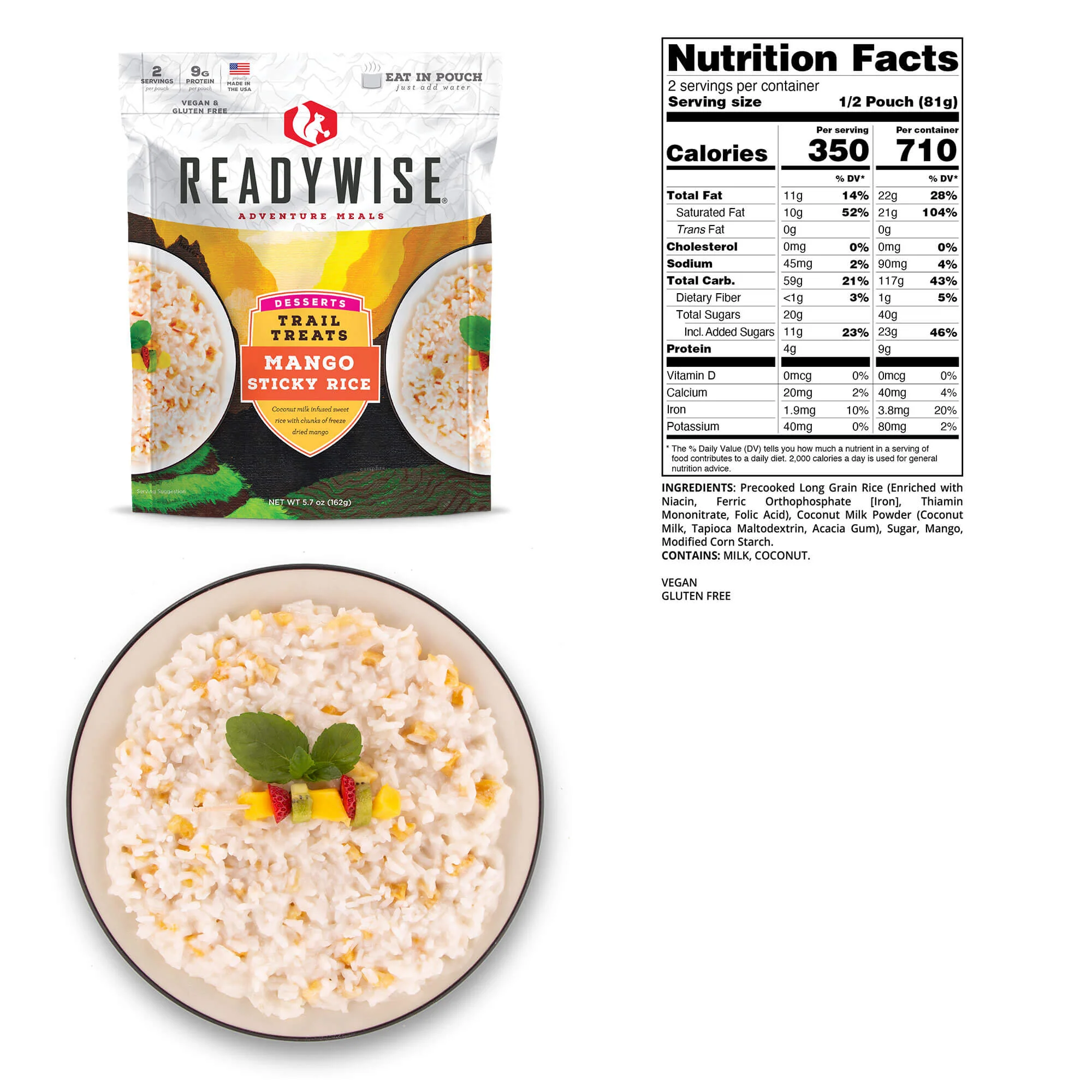 ReadyWise - Trail Treats Mango Sticky Rice - 6 Pack - Image 3