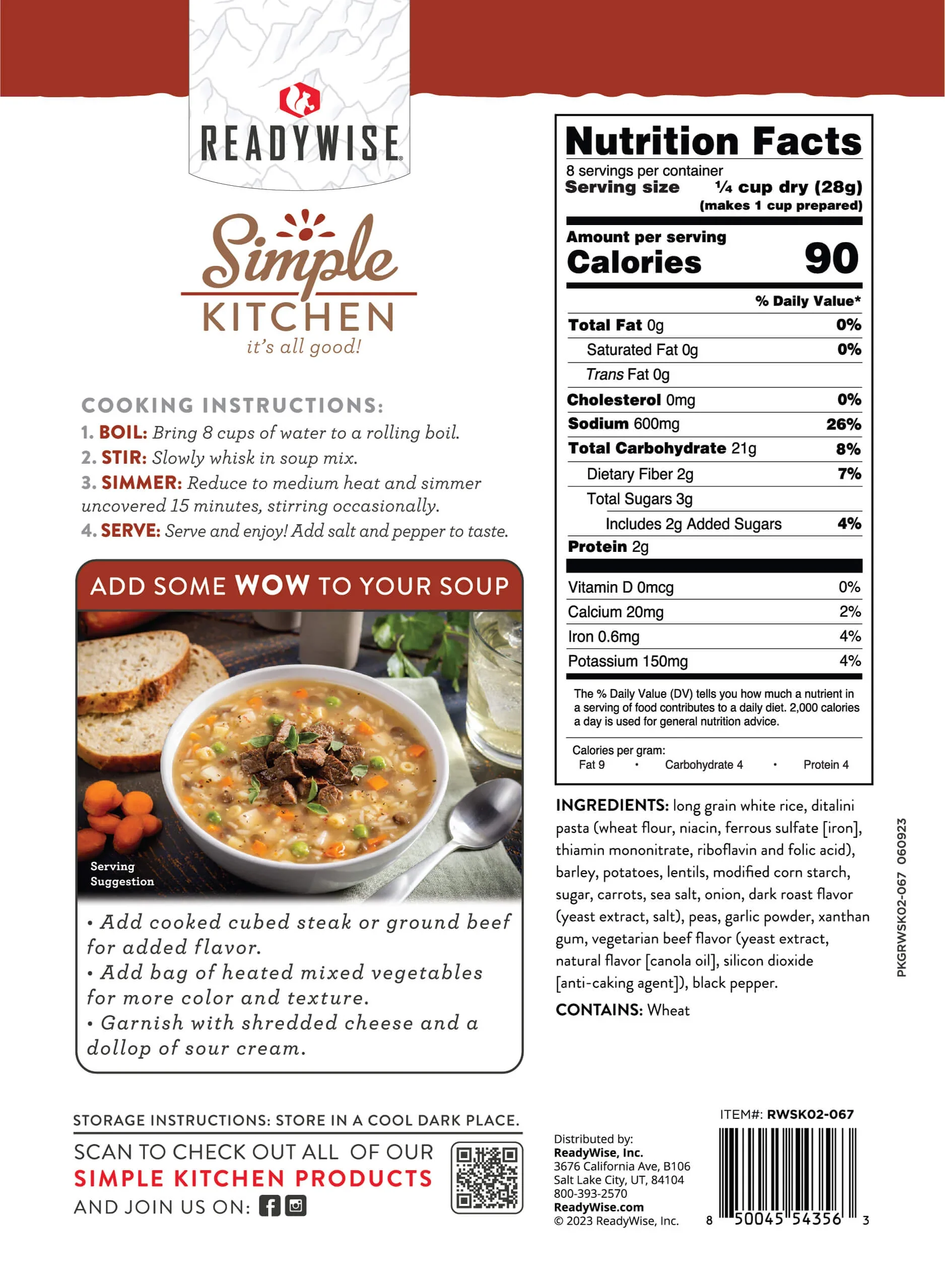 ReadyWise - Vegetable Beef Soup - 6 Pack - Image 2