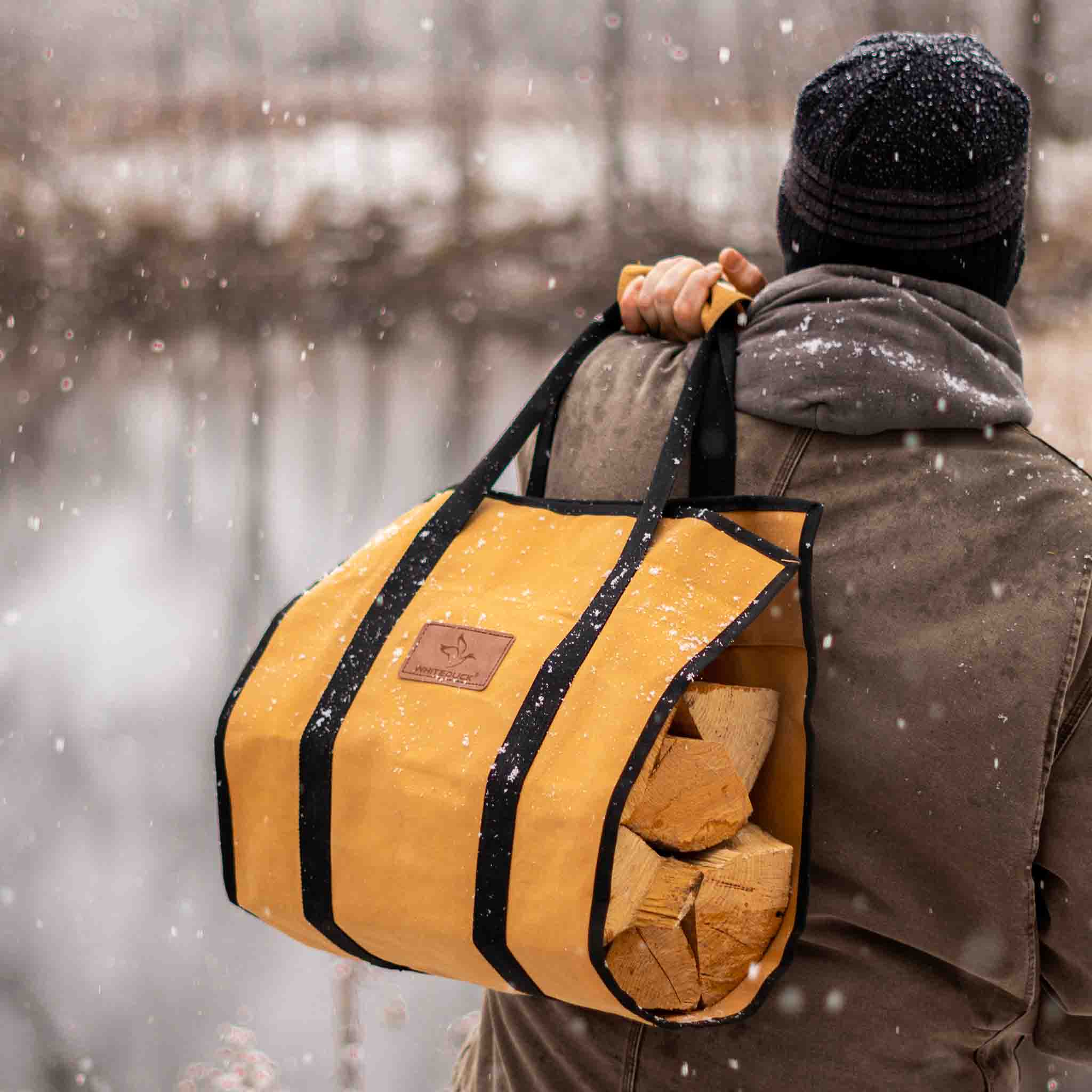 Rectangle Canvas Firewood Log Carriers - Image 2