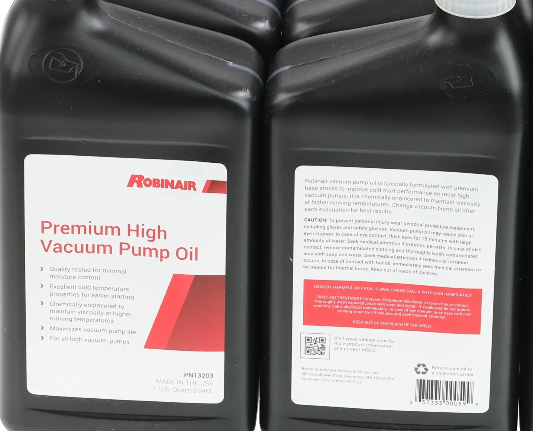 Robinair 13203 Premium High Vacuum Pump Oil for Freeze Dryer Vacuum Pumps, Quart (12-Pack) - Image 3