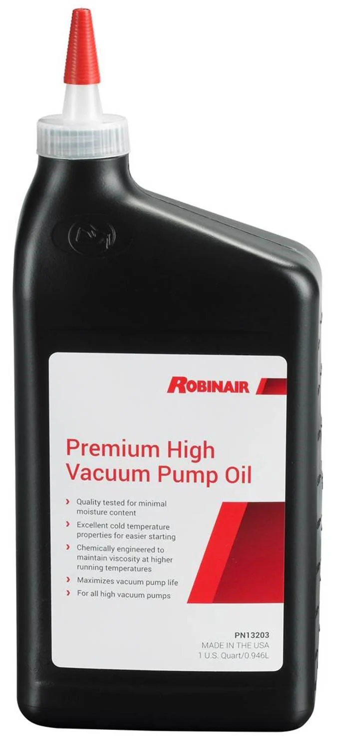 Robinair 13203 Premium High Vacuum Pump Oil for Freeze Dryer Vacuum Pumps, Quart (12-Pack) - Image 4
