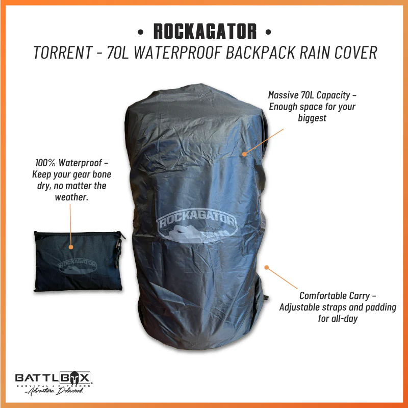Rockagator TORRENT - 70 Liter Waterproof Backpack Rain Cover - Image 5