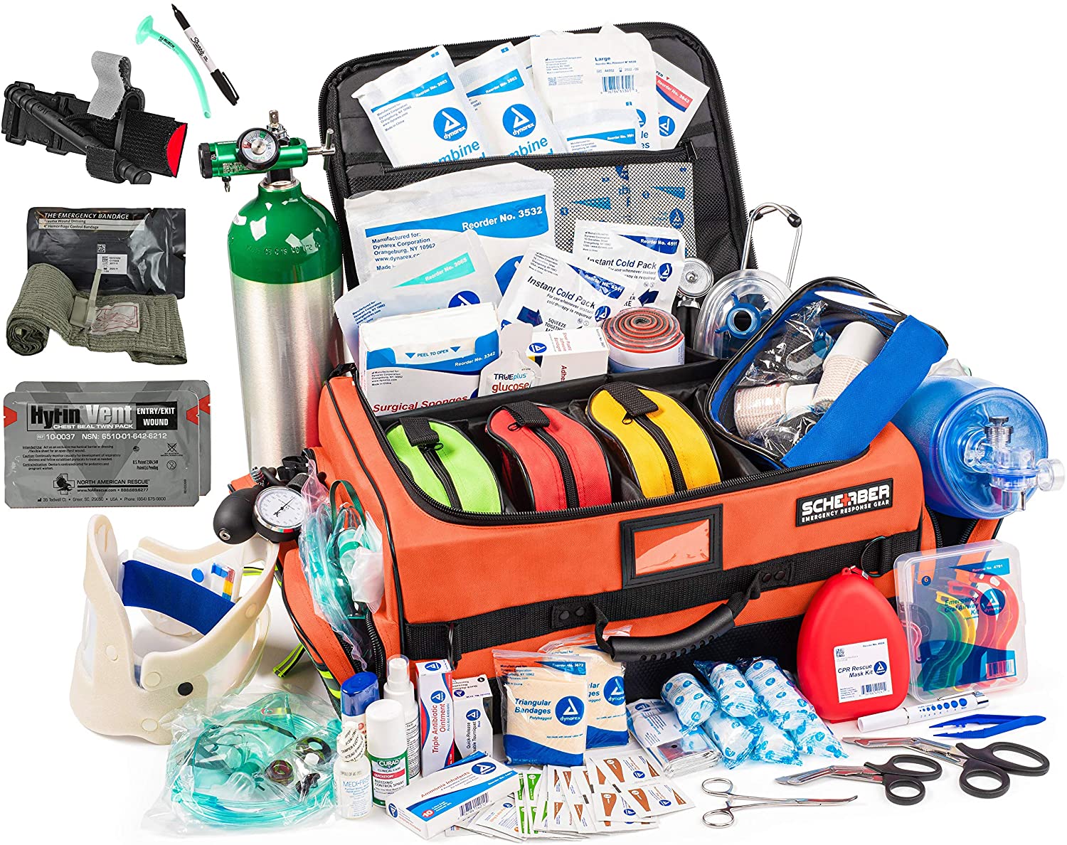 Scherber Ultimate First Responder Trauma kit O2 W/Bleeding Control - Fully Stocked - Image 10