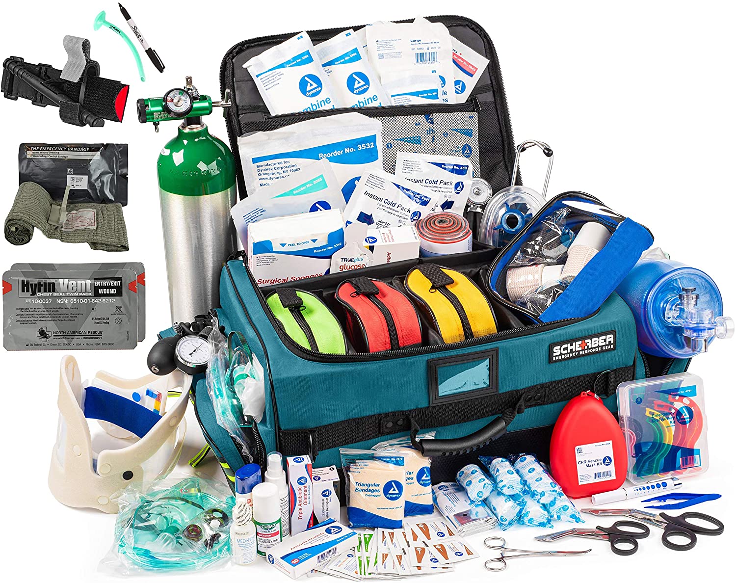 Scherber Ultimate First Responder Trauma kit O2 W/Bleeding Control - Fully Stocked - Image 11
