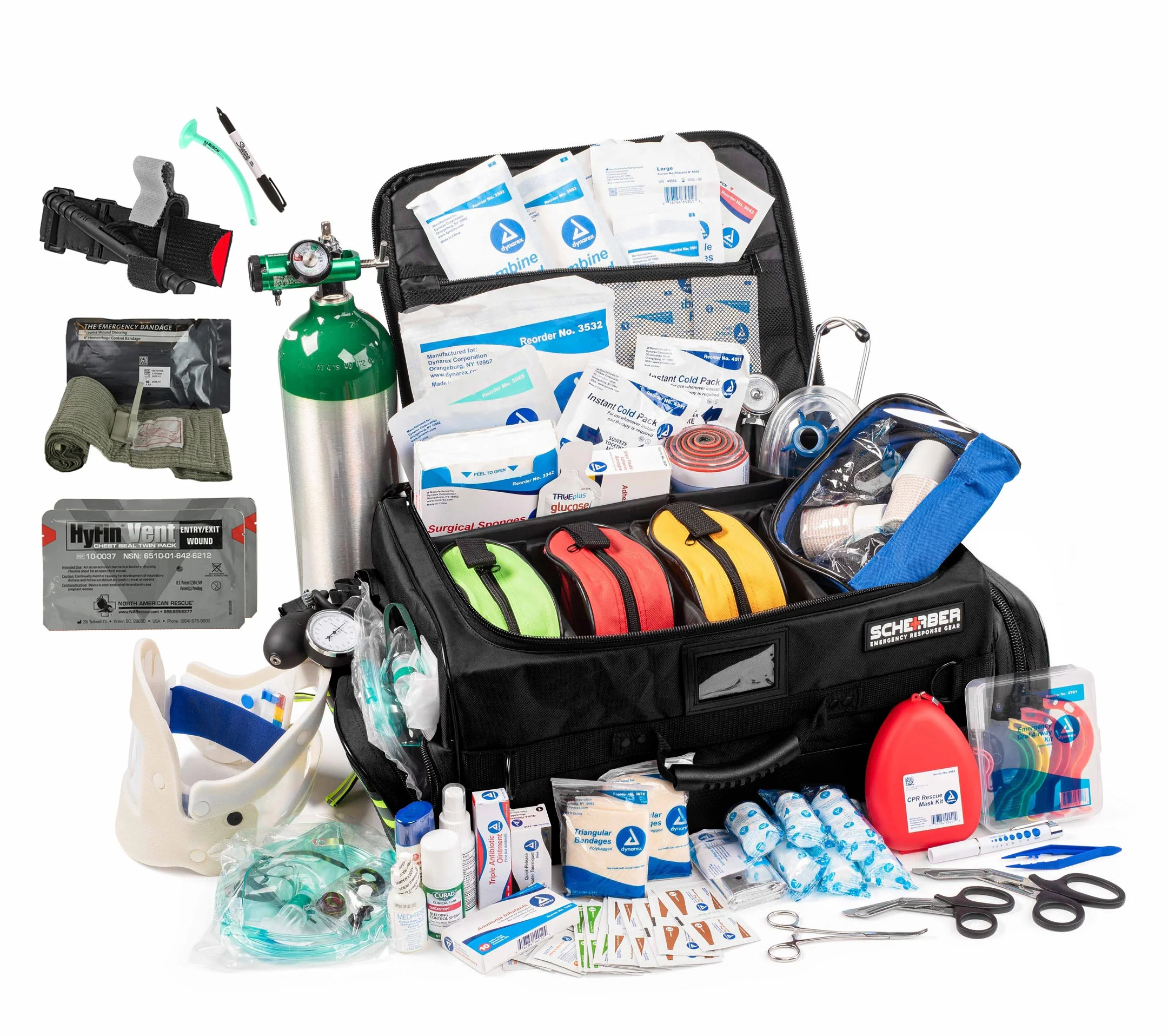 Scherber Ultimate First Responder Trauma kit O2 W/Bleeding Control - Fully Stocked - Image 12