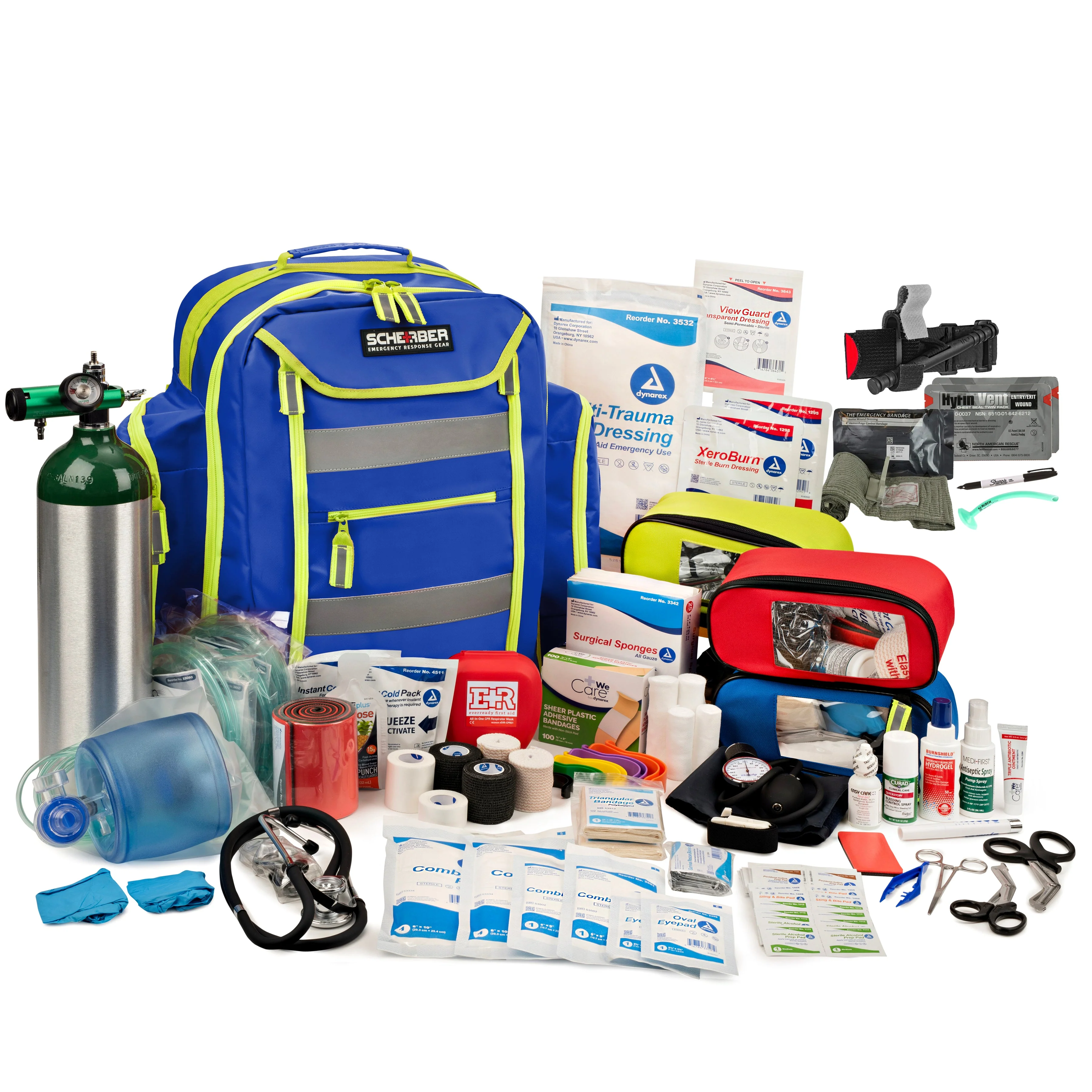 Scherber Ultimate First Responder Trauma O2 Backpack W/Bleeding Control - Fully Stocked - Image 2