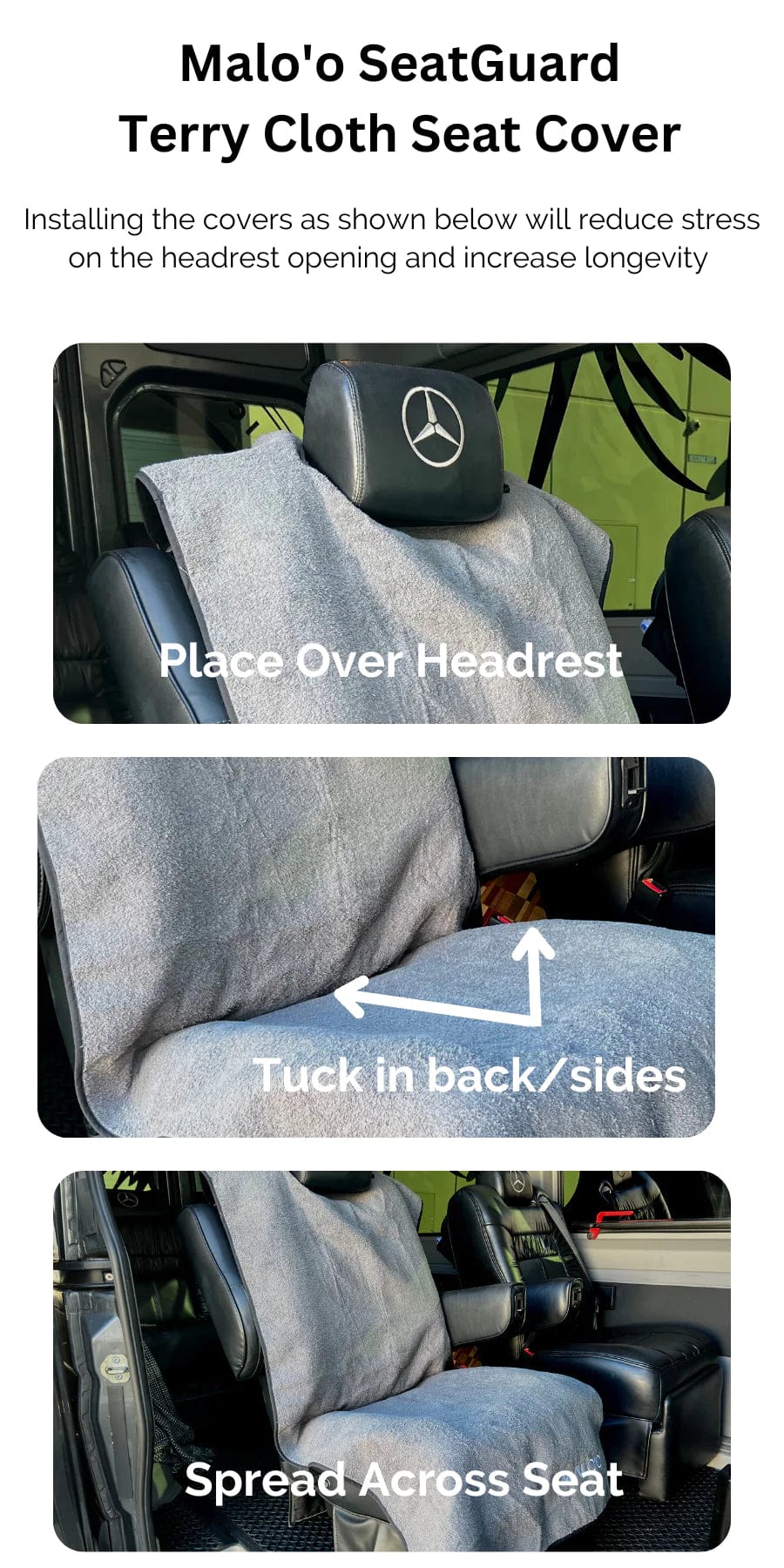 SeatGuard Terry Cloth Car Seat Cover (pair) - Image 9