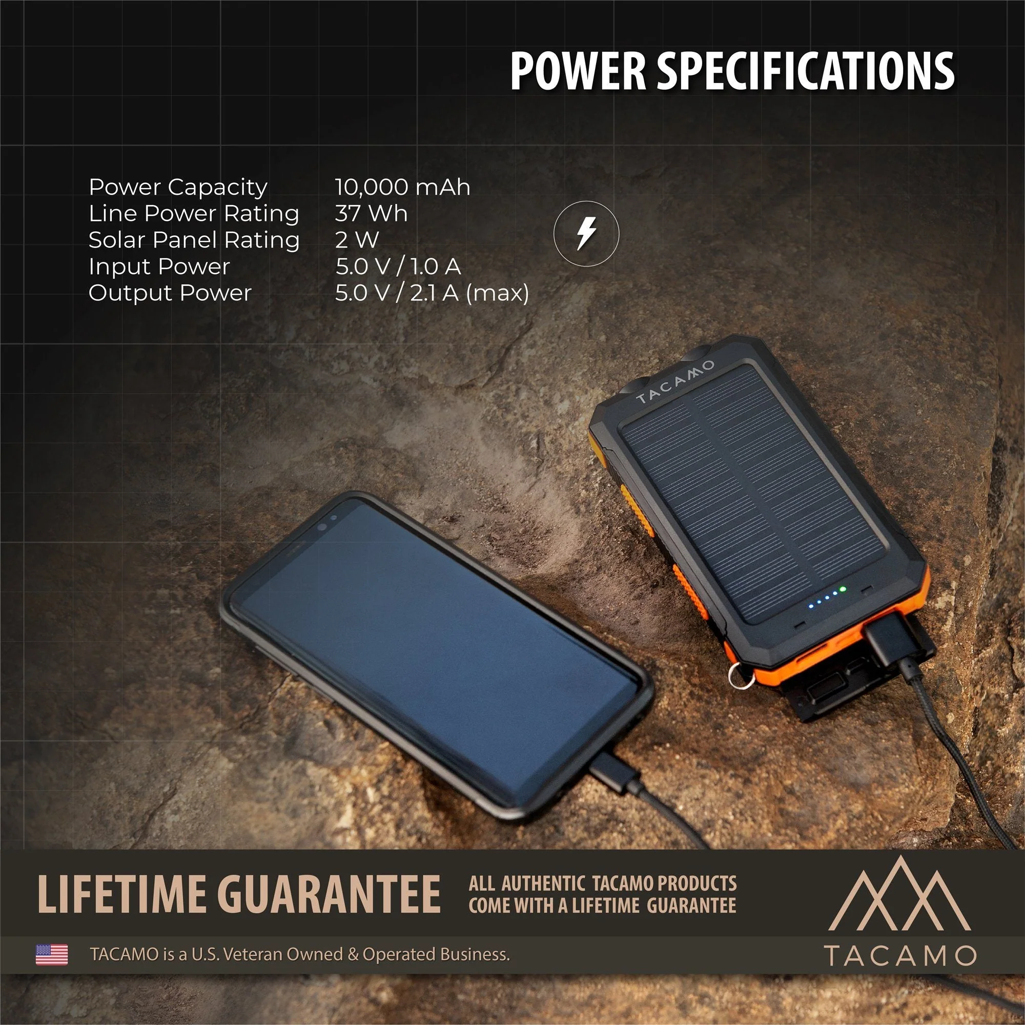 Solar Power Bank, USB Rechargeable - Image 8