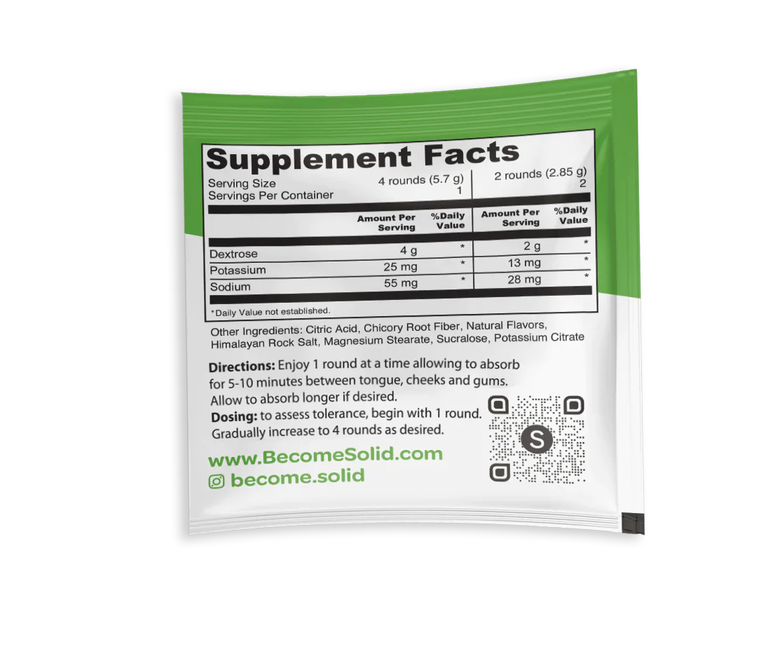 Solid Hydration Electrolyte Tablets Lemon-Lime Flavor - 1 Bag - 80 Tablets - Image 9