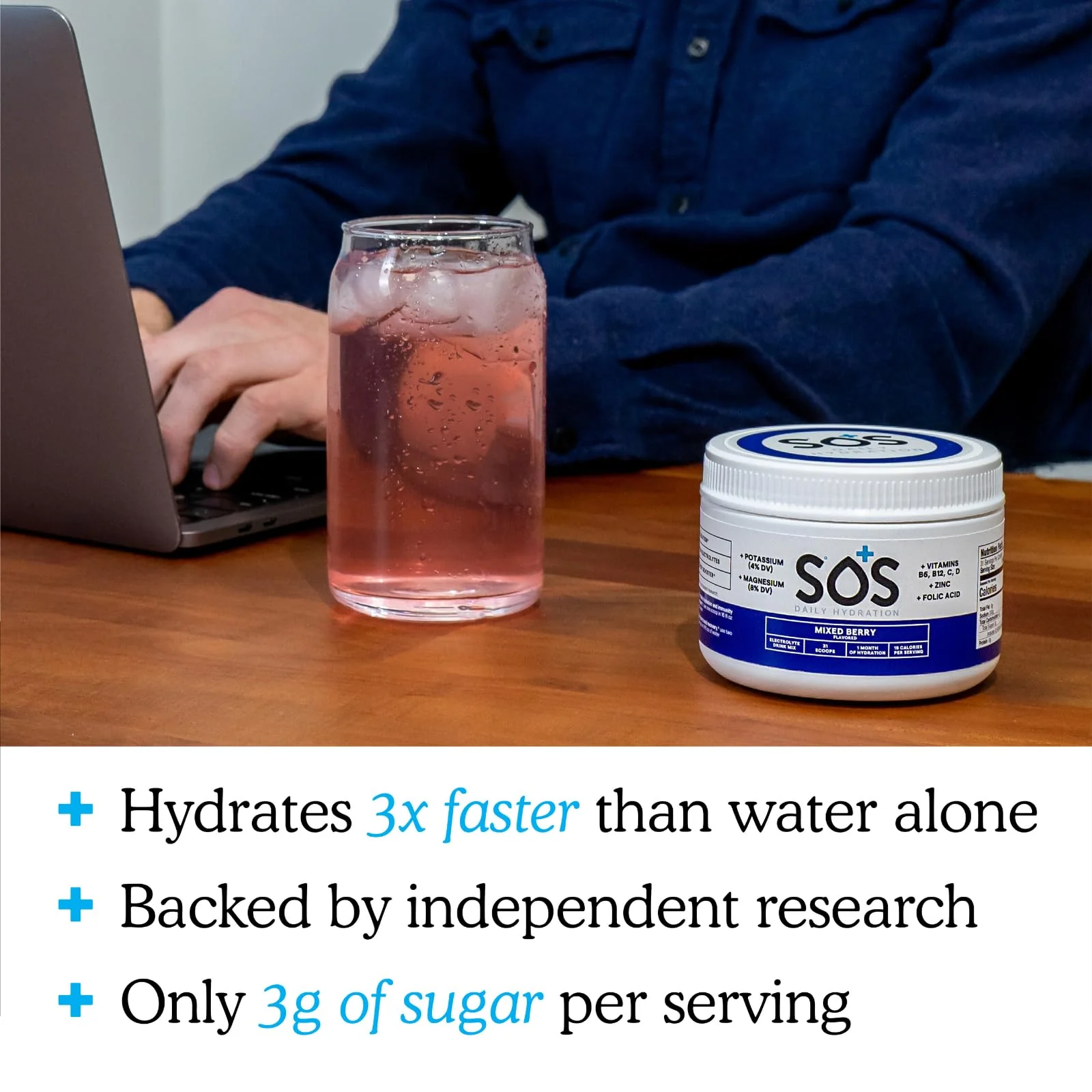 SOS Hydration - Mixed Berry - 8 Servings - Image 3