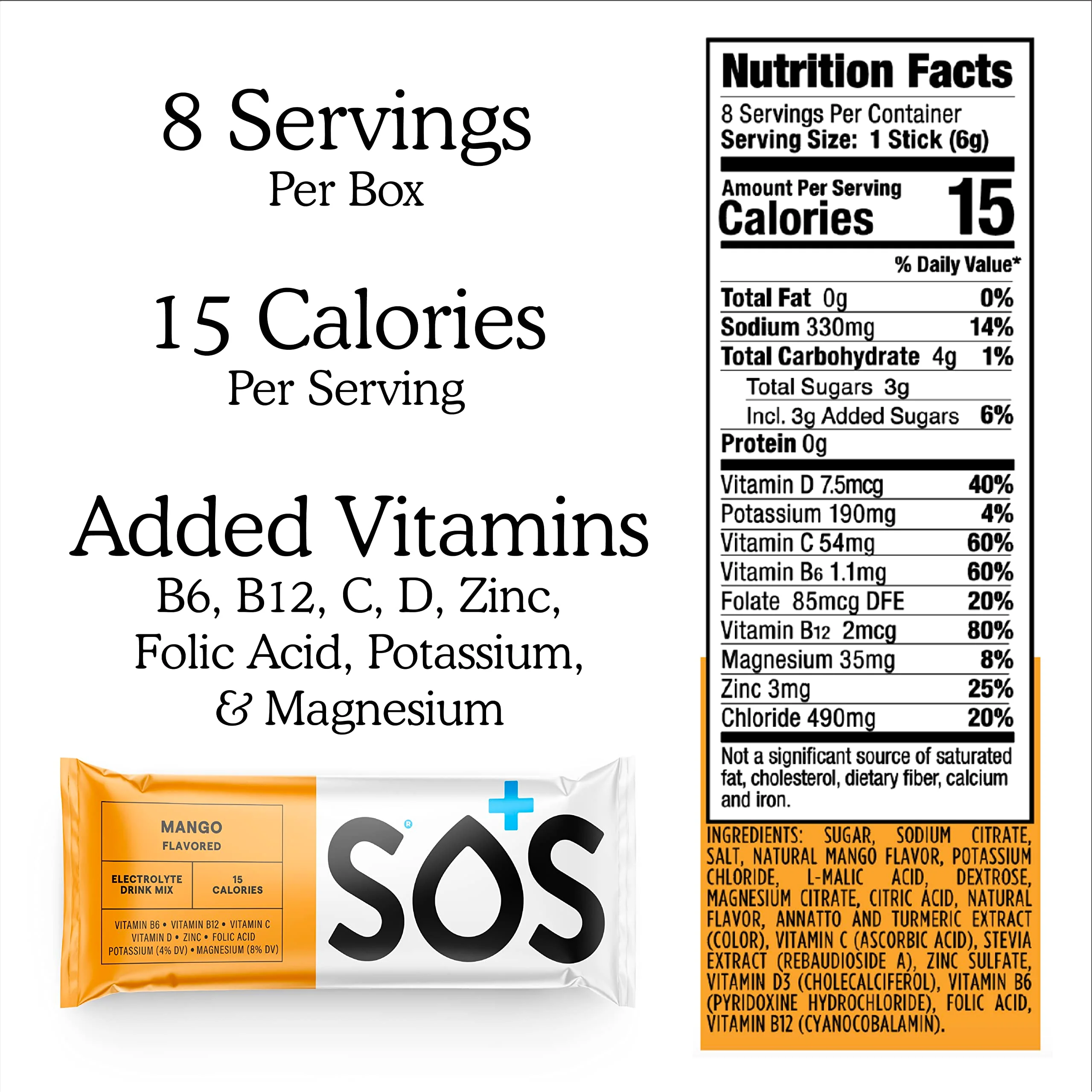 SOS Hydration - Mango - 8 Servings - Image 2