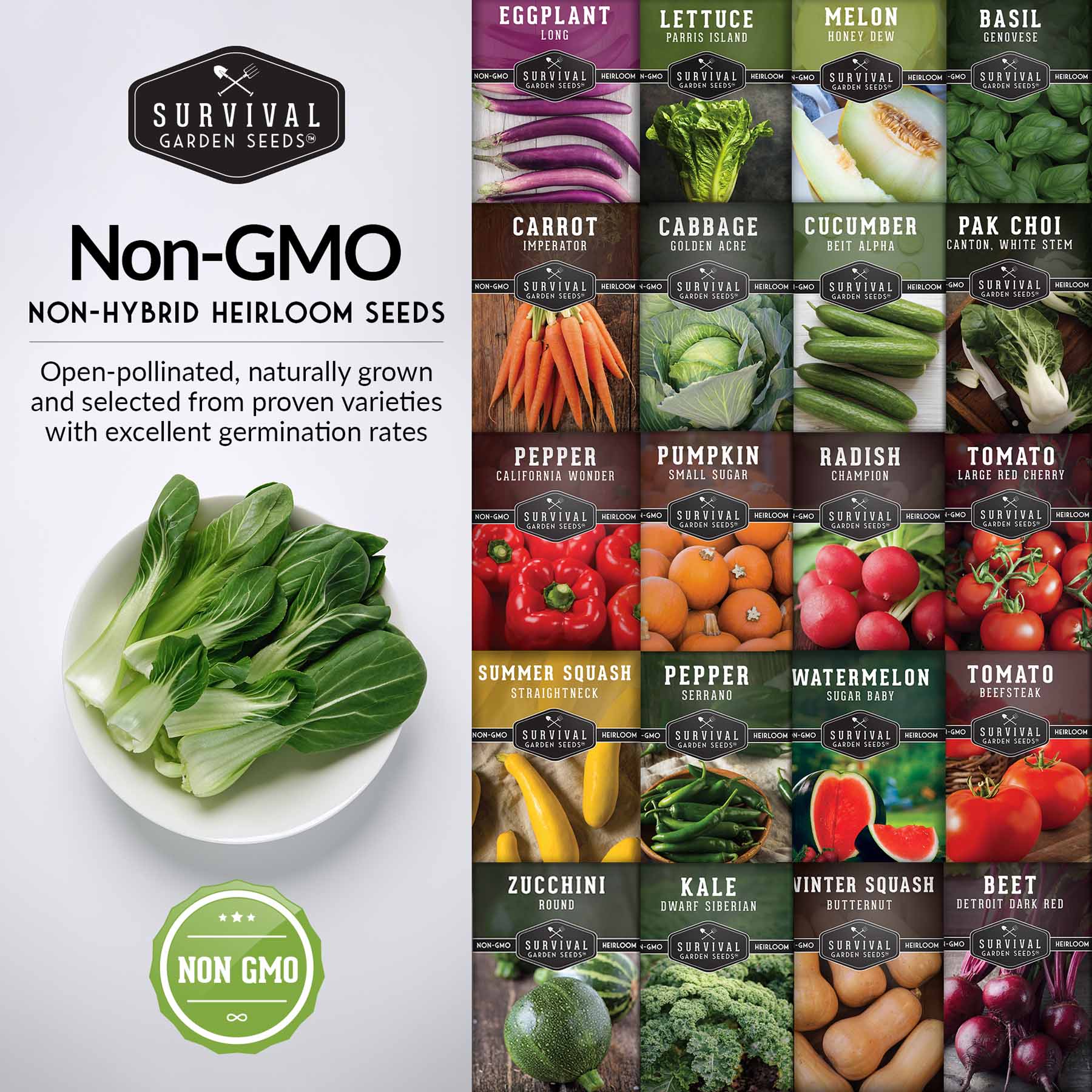 Starter Kit Seed Vault - 20 Delicious Varieties of Vegetables - Image 6