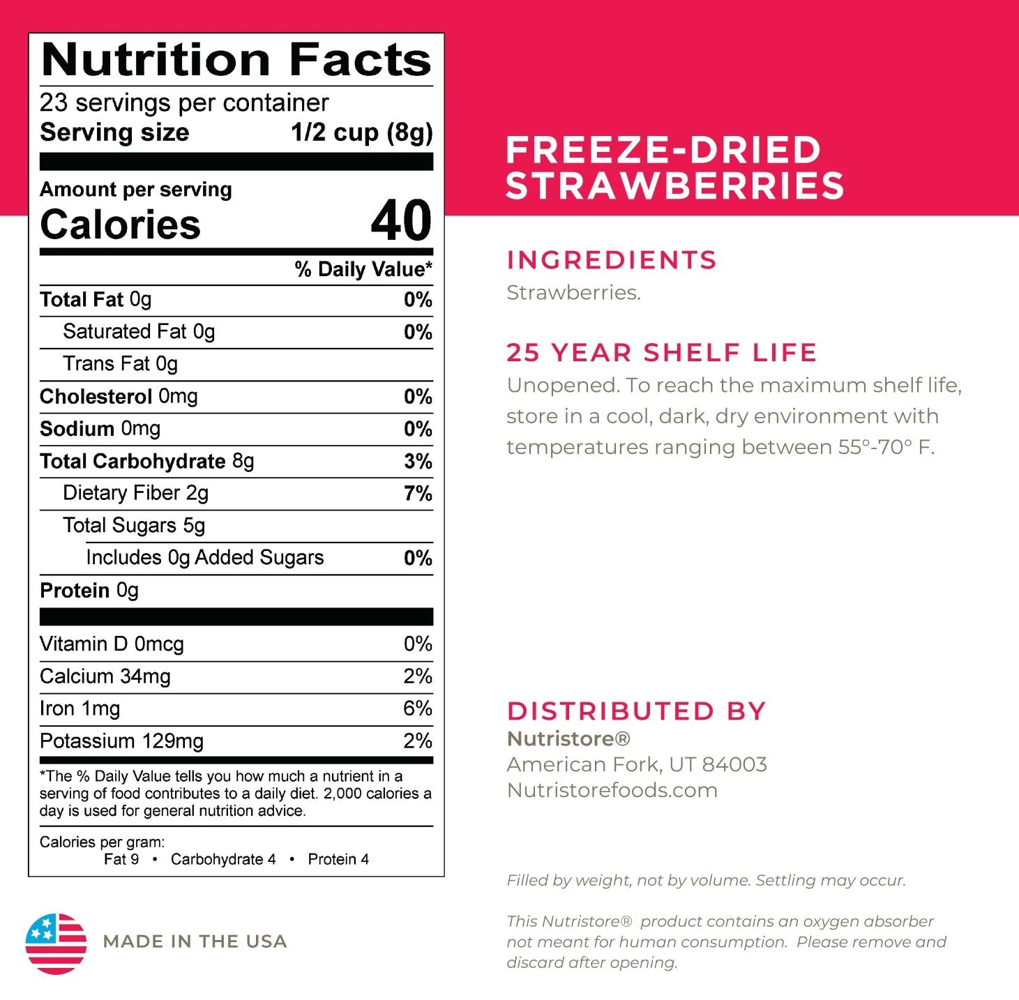 Strawberries Freeze Dried - #10 Can - Image 2