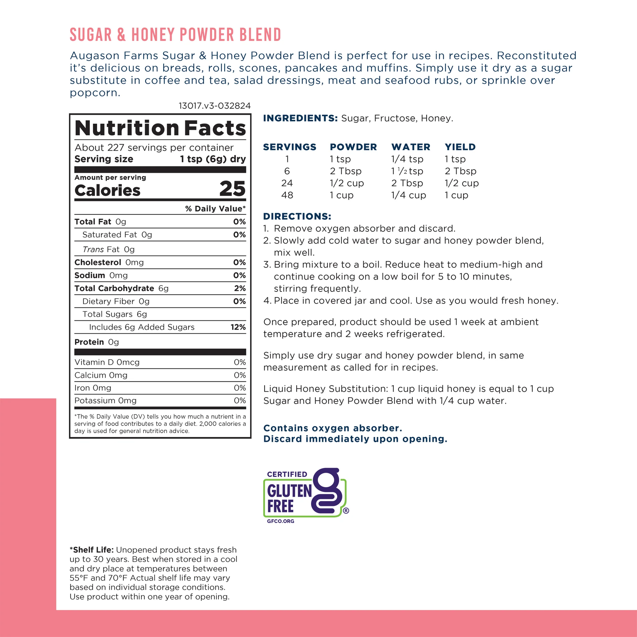 Sugar & Honey Powder Blend Can, 227 Servings - Image 3