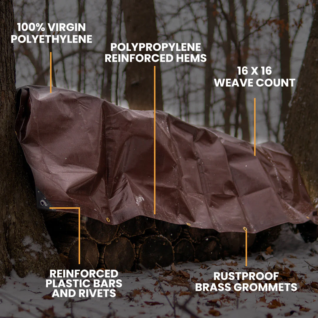 Super Heavy Duty Poly Tarp Cover Thick 16 Mil, 8 oz - Image 3