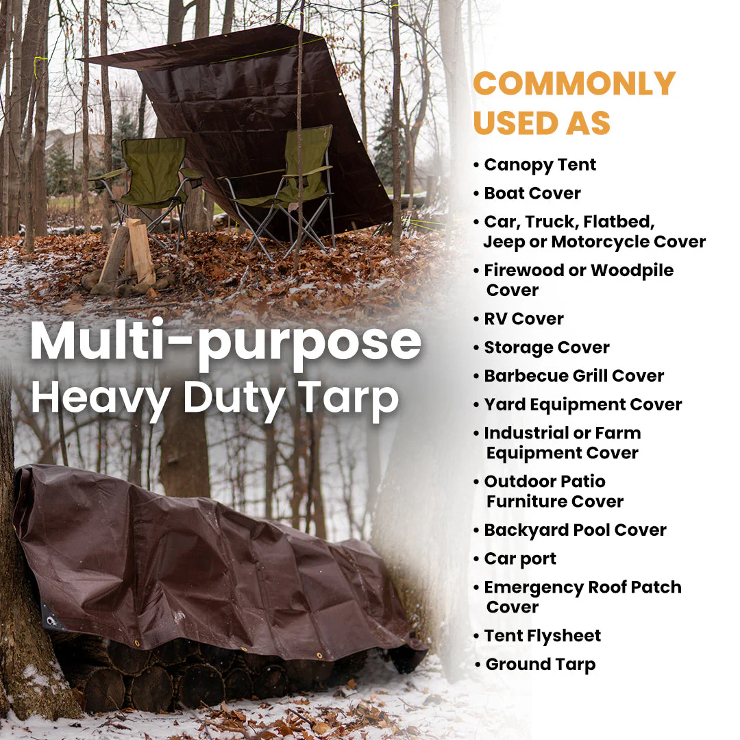 Super Heavy Duty Poly Tarp Cover Thick 16 Mil, 8 oz - Image 6