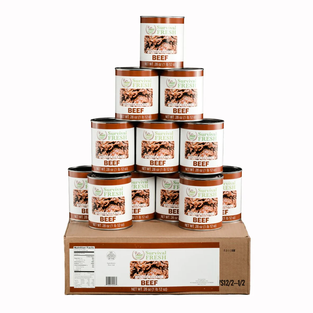 Survival Fresh Meats - Beef 28 oz Cans - Case of 12 - Image 7