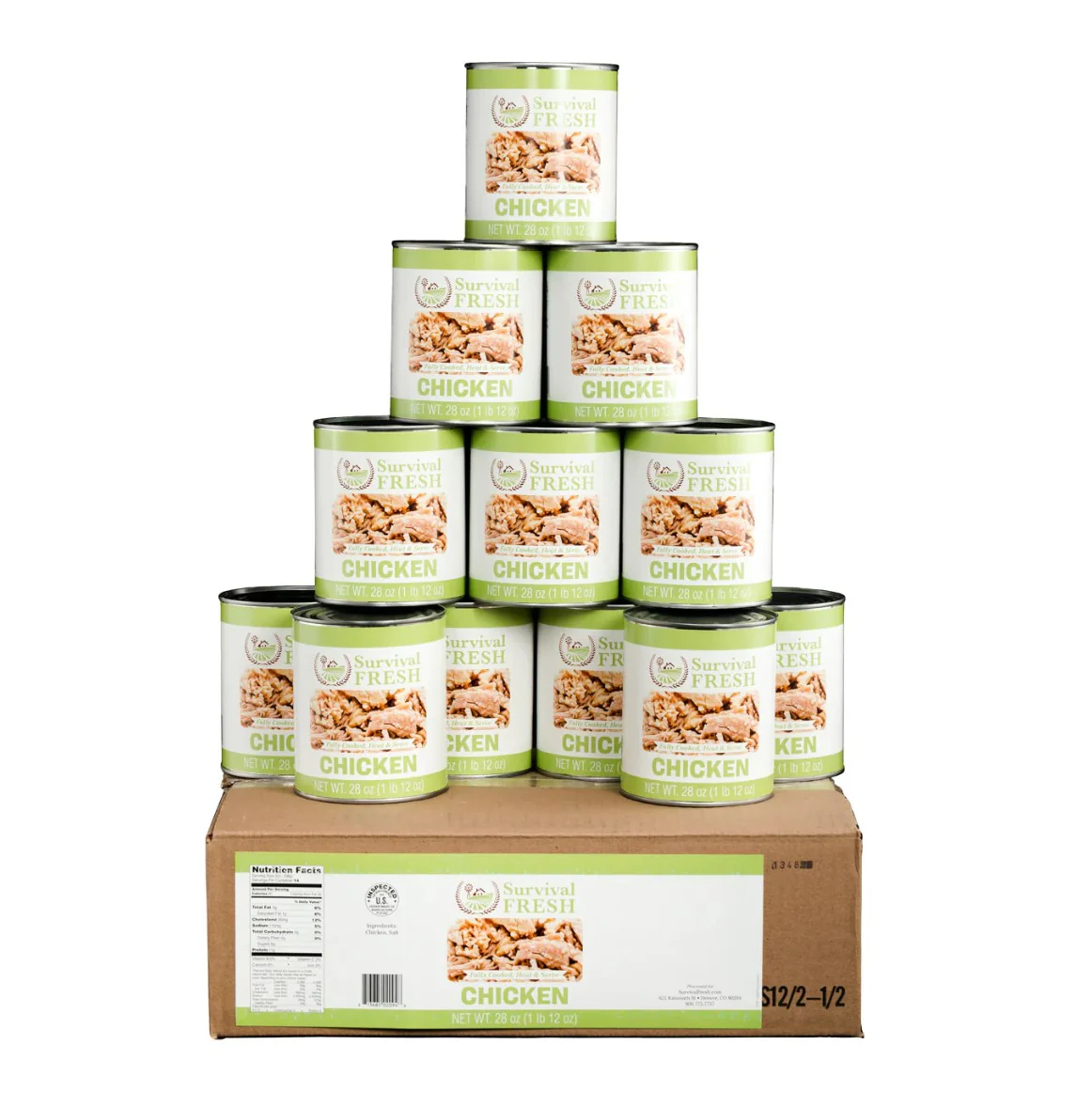 Survival Fresh Meats - Chicken Canned Meat 28 oz Cans - Case of 12 - Image 8