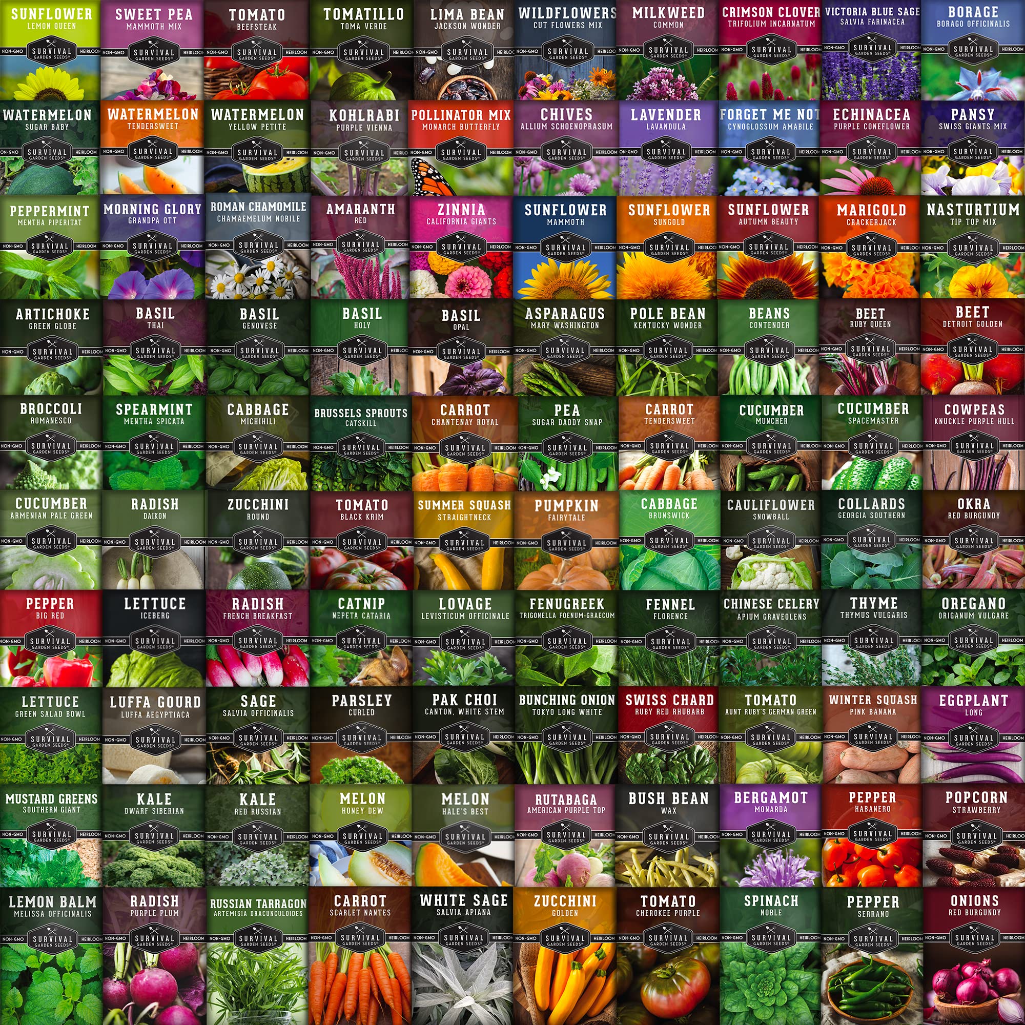 Survival Garden Seeds Farmer Seed Vault - 100 Seed Varieties - Image 2