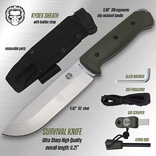 The Bushwhacker D2 Steel Bushcraft Survival Knife Gift Set (Selection) - Image 8