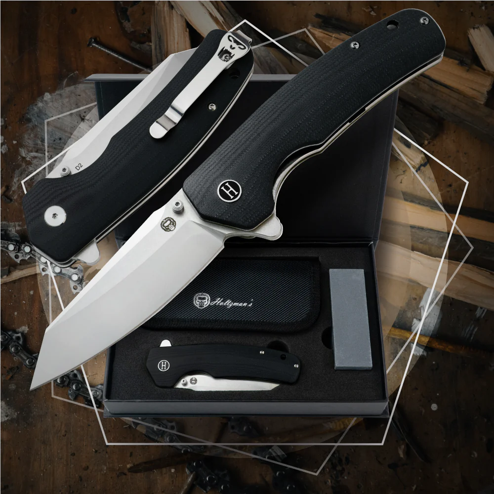 The Clip Point Folding Pocket Knife Giftset for Men and Women (Silver and Black) - Image 3