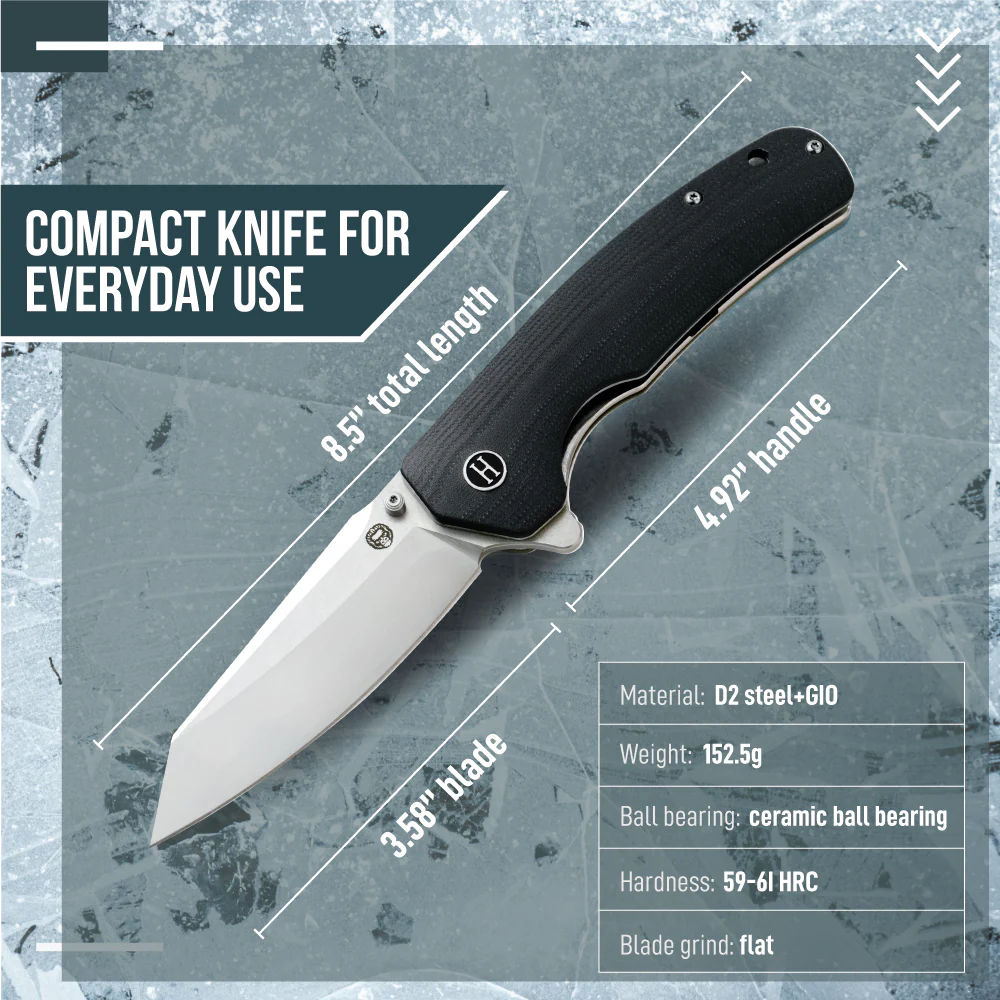 The Clip Point, Pioneer, Wild Trail Folding Pocket Knife Giftset Combo (Silver and Black) - Image 5
