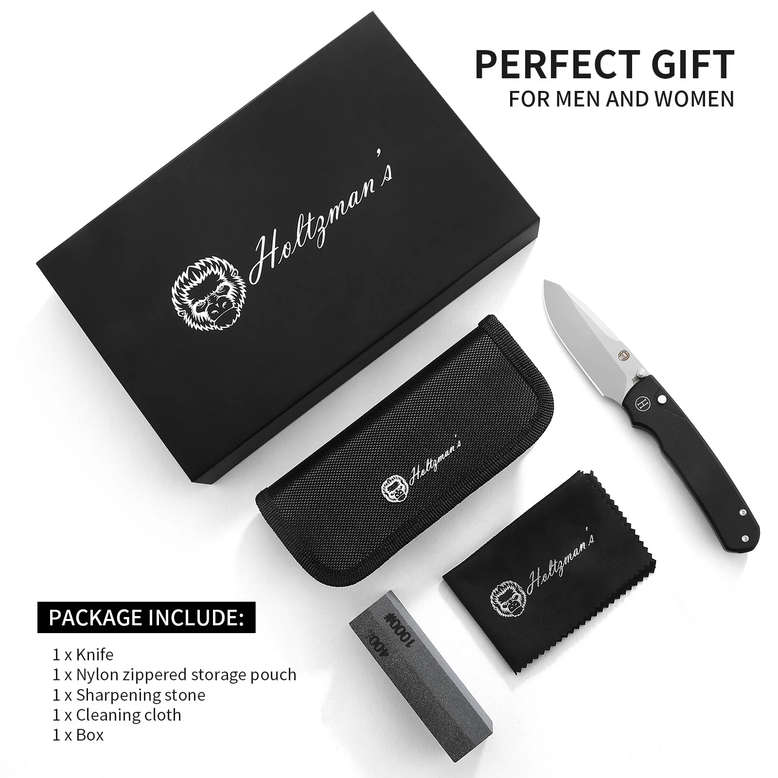 The Loyalist Folding Pocket Knife Giftset for Men and Women (Sand and Black) - Image 3