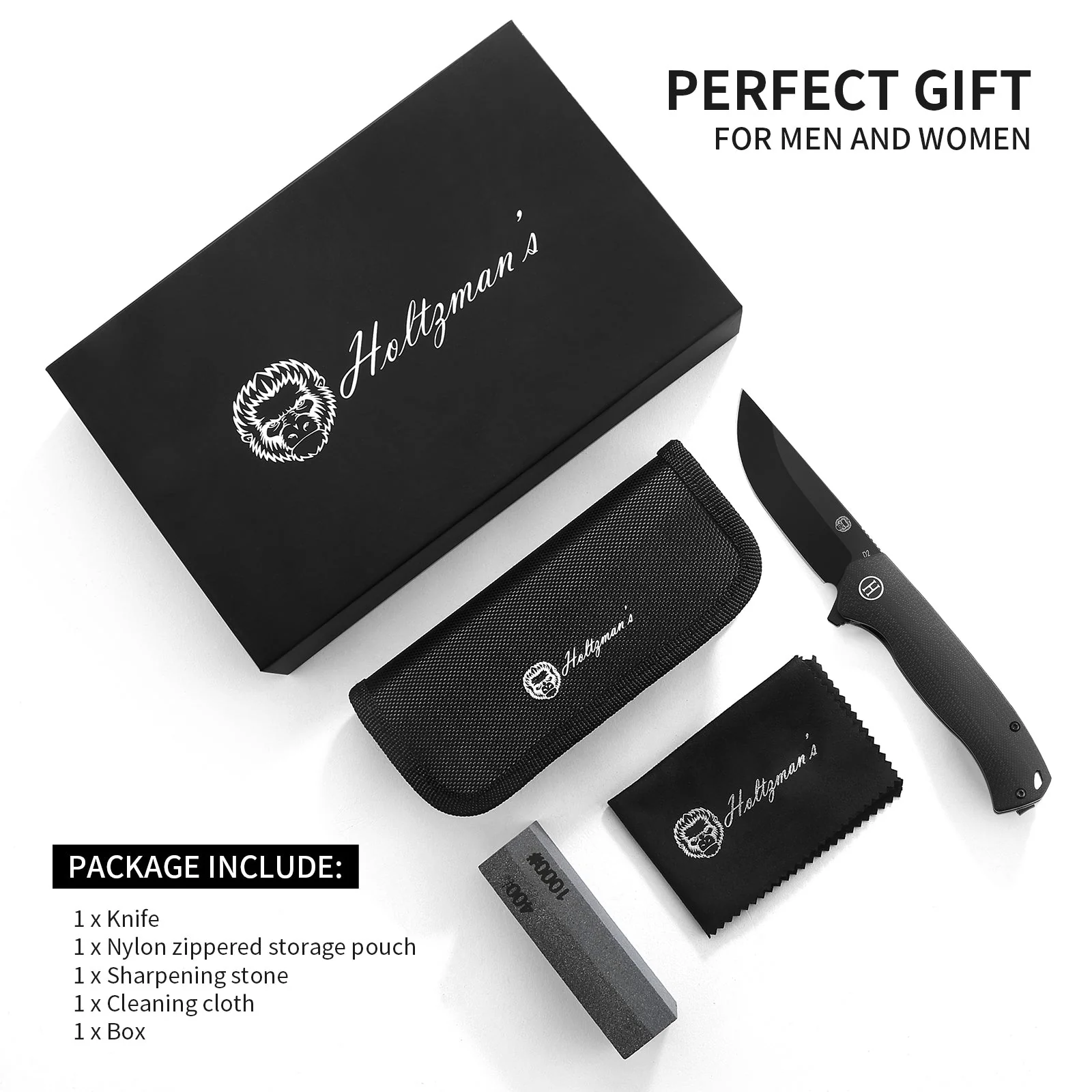 The Pathfinder Folding Pocket Knife Giftset for Men and Women (Black and Blue) - Image 3