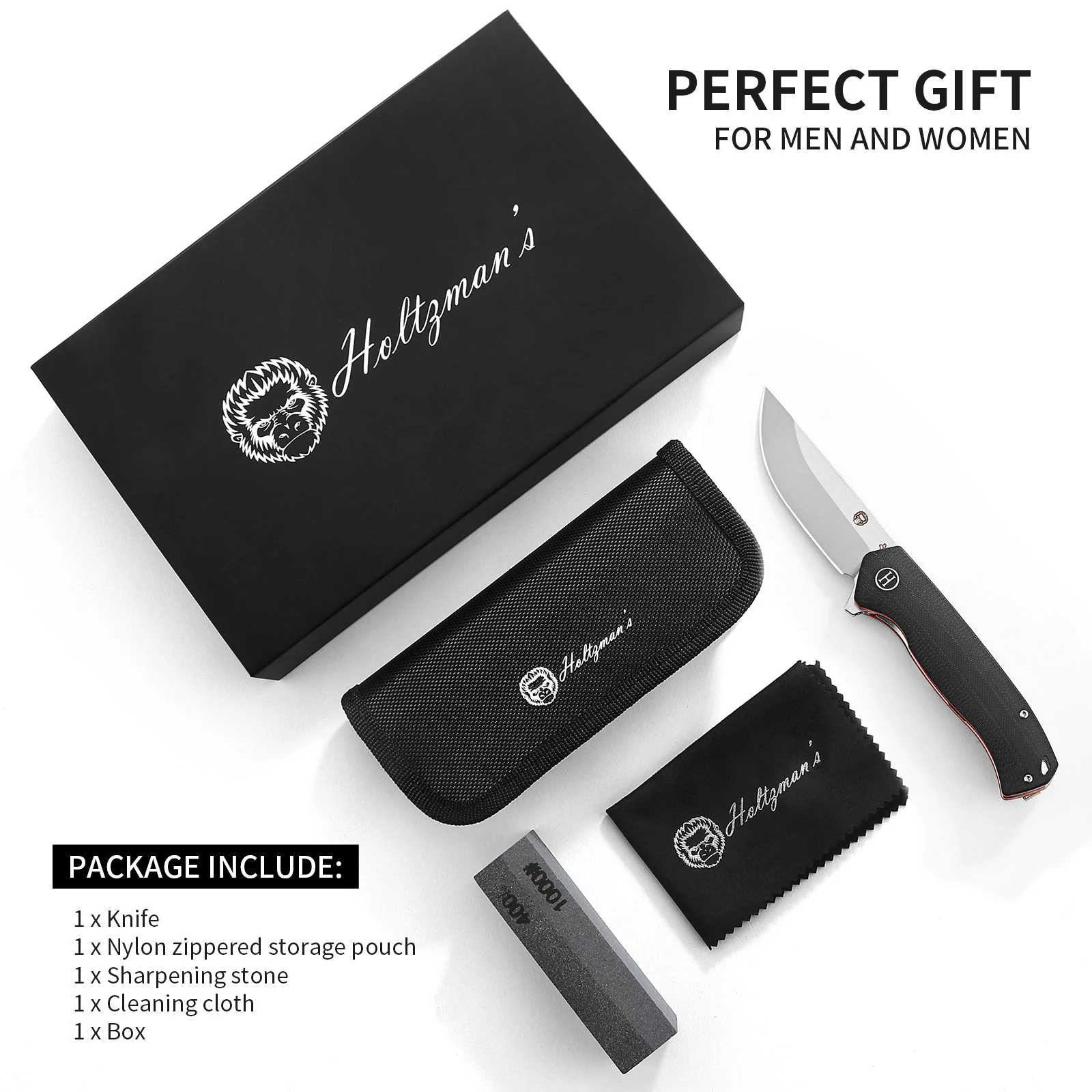 The Pathfinder Folding Pocket Knife Giftset for Men and Women (Silver and Red) - Image 3