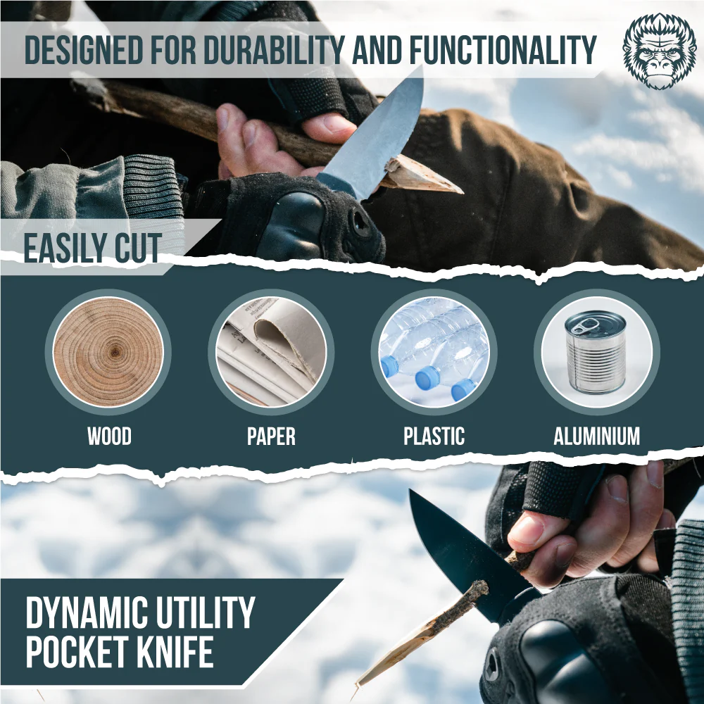 The Peasant Folding Pocket Knife Giftset for Men and Women (Black) - Image 2